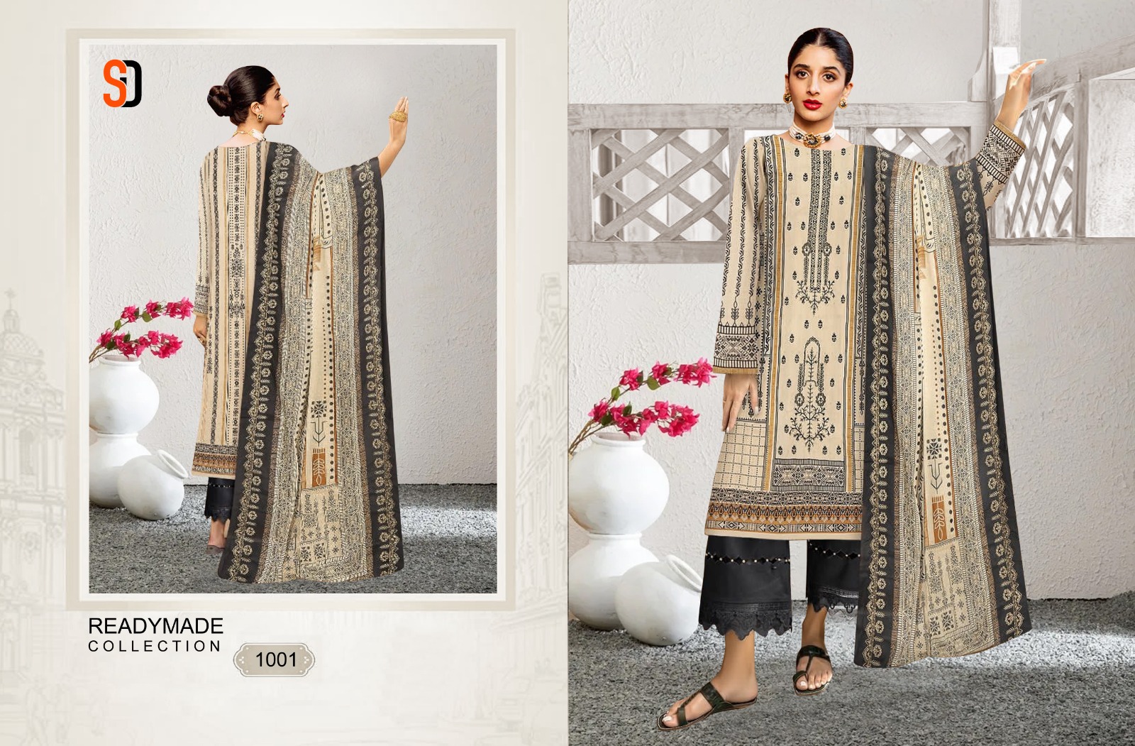 Sharaddha Designer Bin Saeed Vol 1 Readymade Collection Cotton Embroidery Salwar Kameez Wholesaler Surat