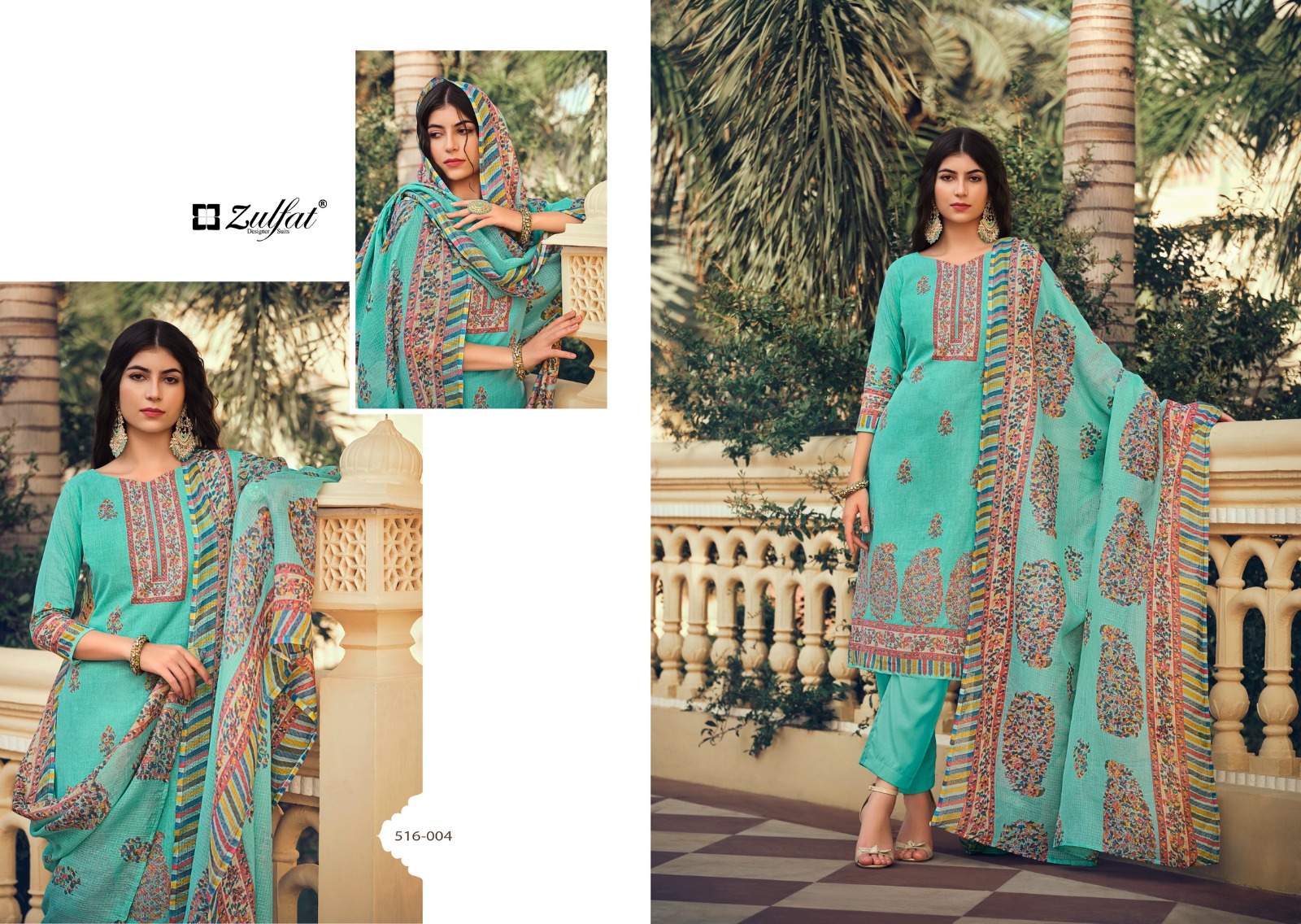 Zulfat Designer Suits Meera Cotton Fancy Designer Print Salwar Suits Wholesaler Surat