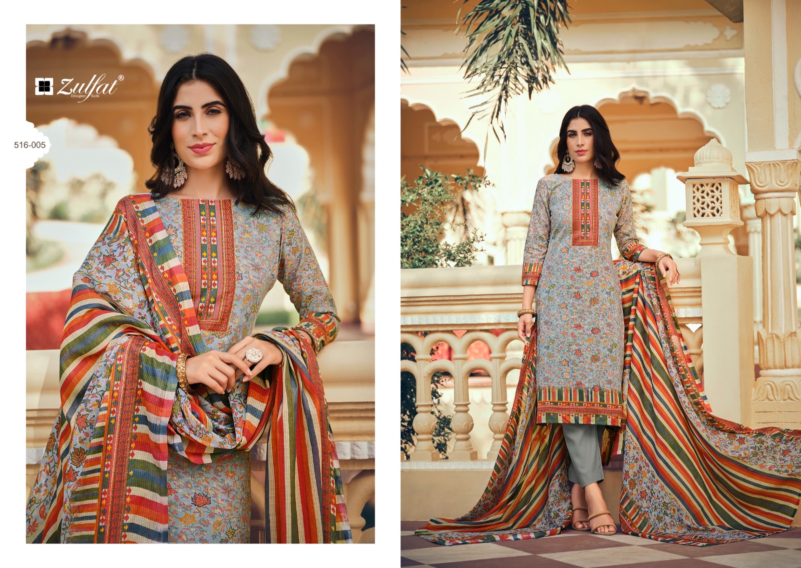 Zulfat Designer Suits Meera Cotton Fancy Designer Print Salwar Suits Wholesaler Surat