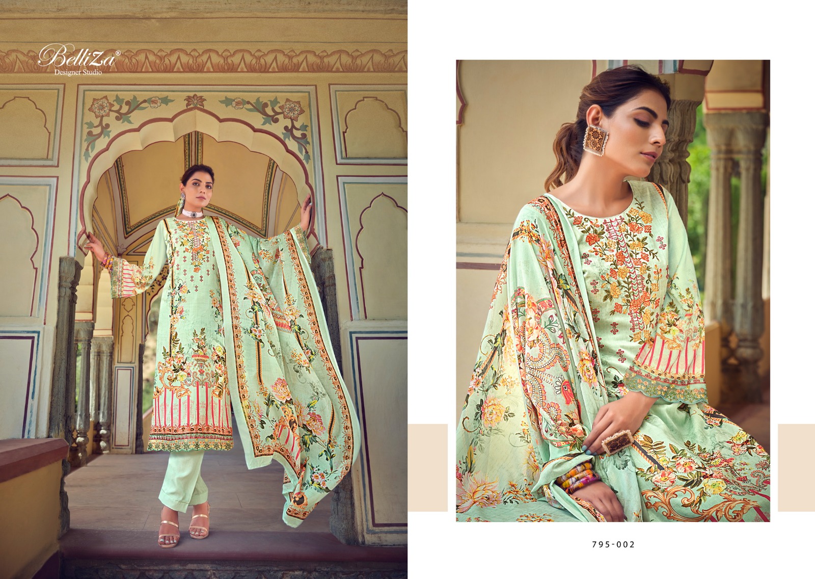 BELLIZA DESIGNER STUDIO ZULIKA JAM COTTON SUIT