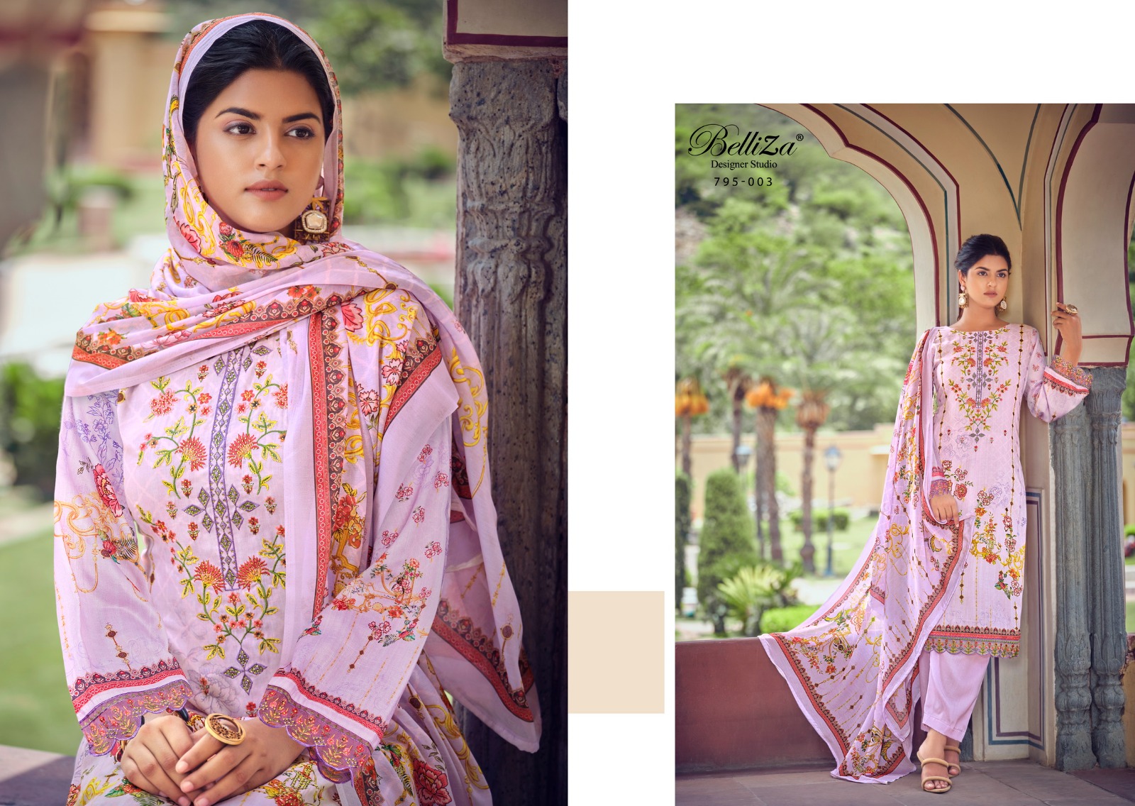 BELLIZA DESIGNER STUDIO ZULIKA JAM COTTON SUIT