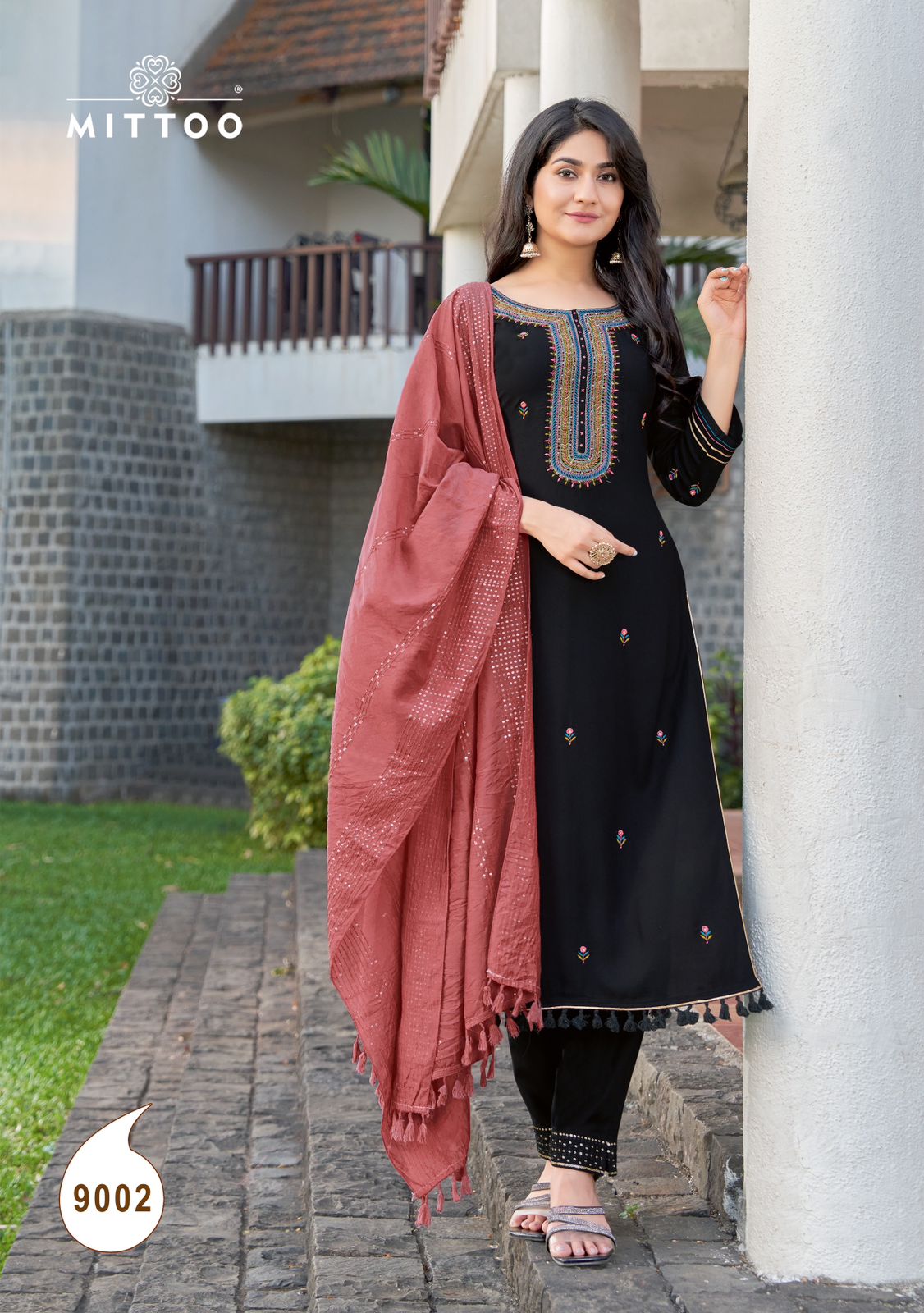 Mittoo Mosam Viscose Weaving Fancy Embroidery Designer Kurti With Pant & Dupatta Combo Wholesaler Surat
