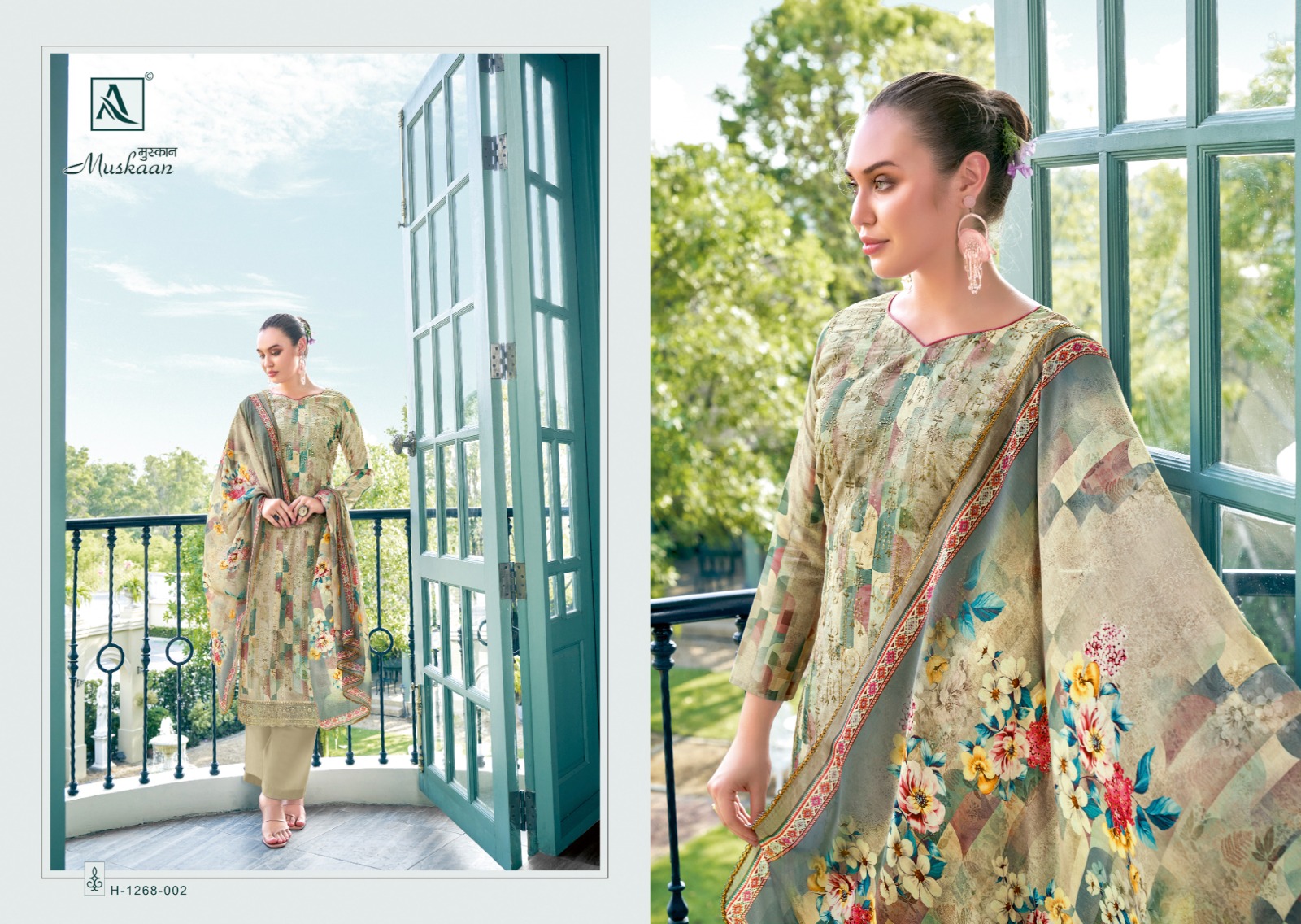 ALOK SUITS MUSKAAN MUSLIN FANCY WORK SUIT