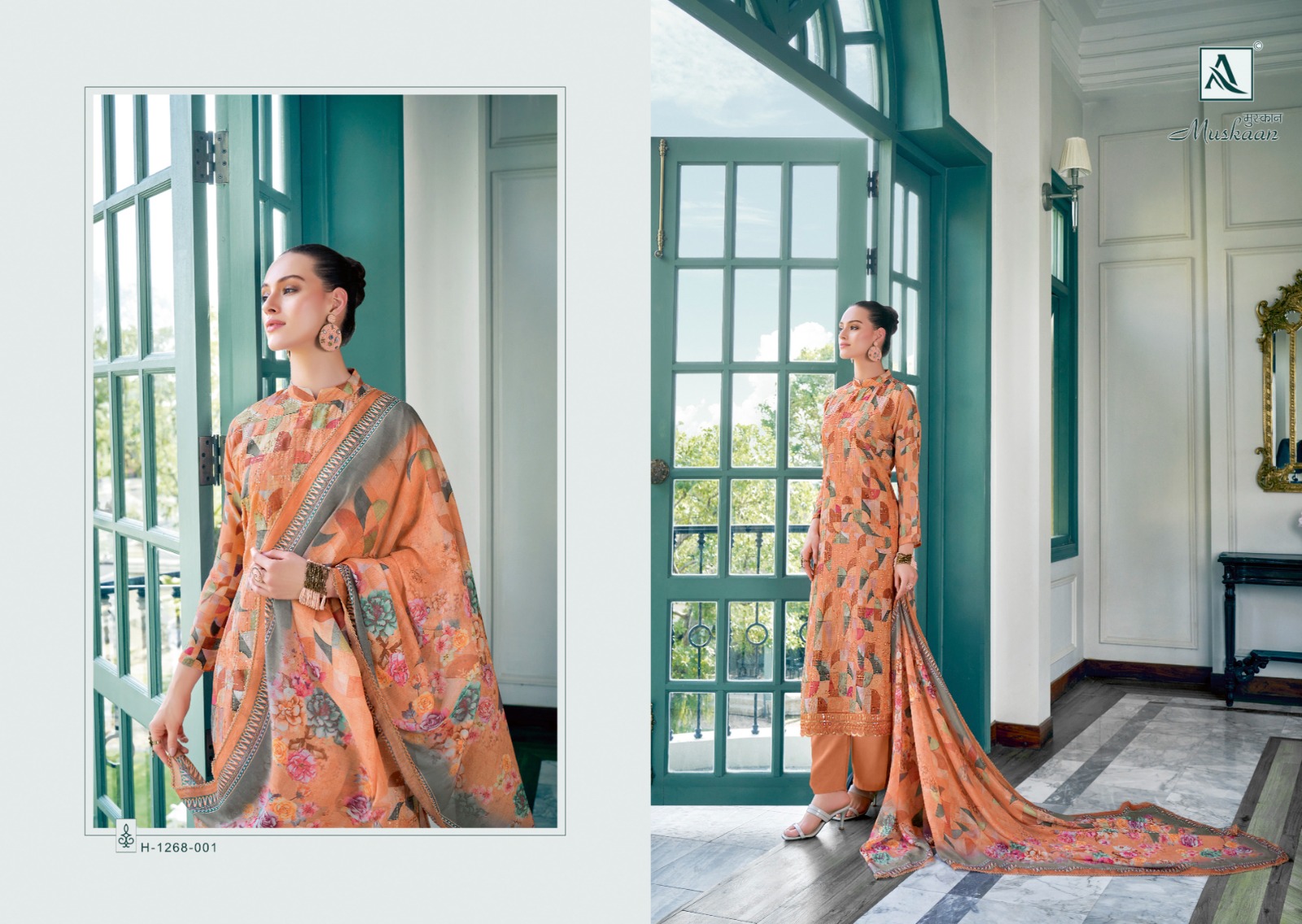 ALOK SUITS MUSKAAN MUSLIN FANCY WORK SUIT