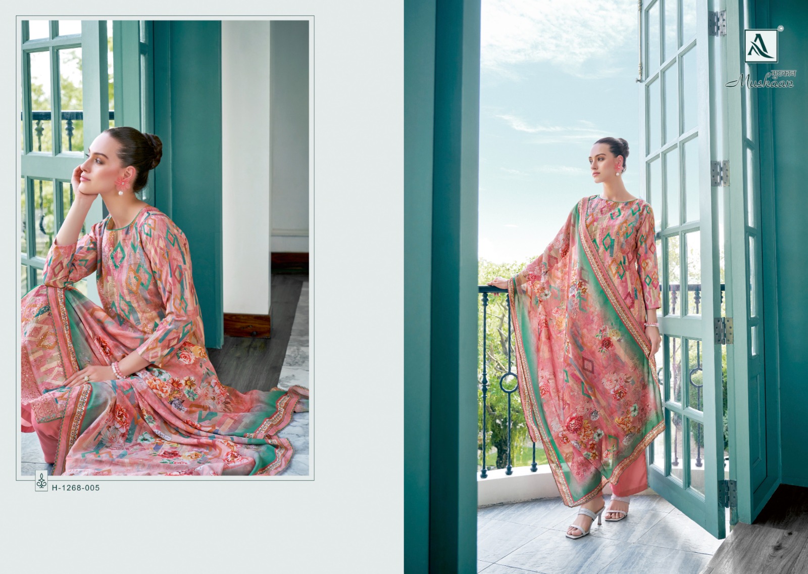 ALOK SUITS MUSKAAN MUSLIN FANCY WORK SUIT