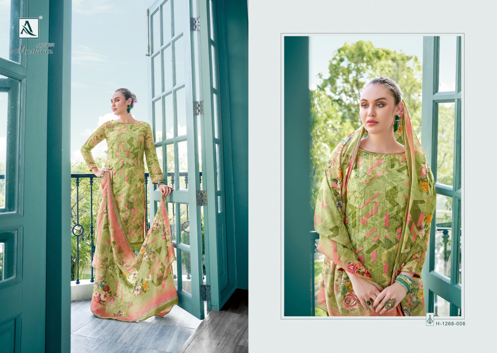ALOK SUITS MUSKAAN MUSLIN FANCY WORK SUIT