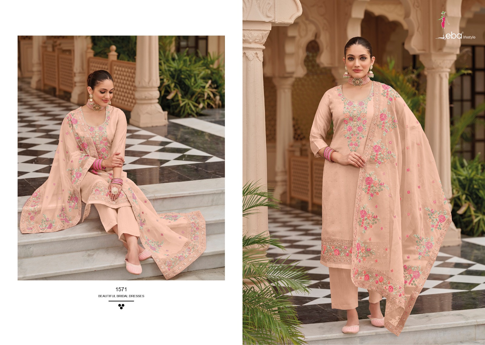 Eba Lifestyle Nyra Vol 7 Viscose Silk With Heavy Embroidery Designer Festive Wear Suits Wholesaler Surat