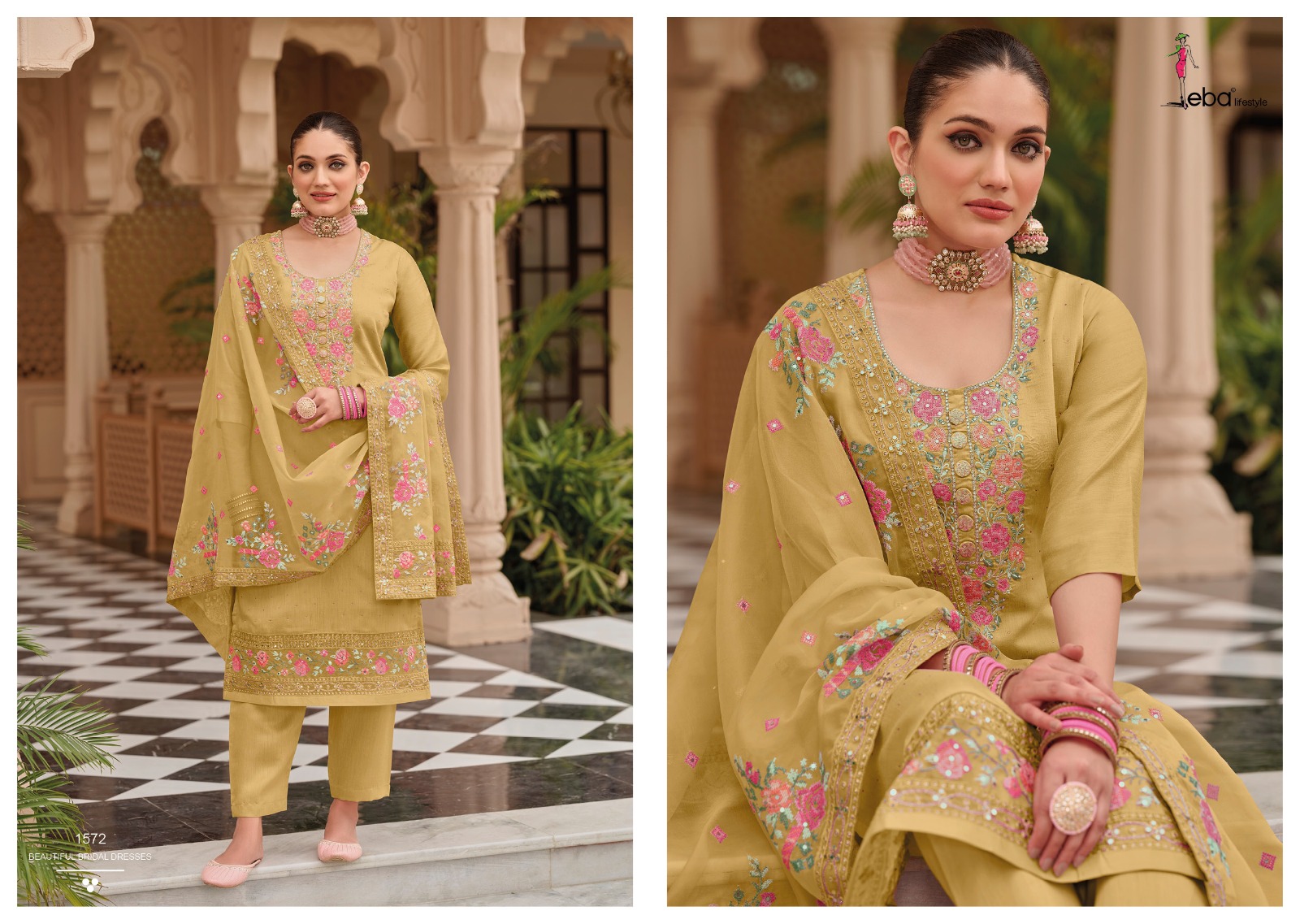 Eba Lifestyle Nyra Vol 7 Viscose Silk With Heavy Embroidery Designer Festive Wear Suits Wholesaler Surat