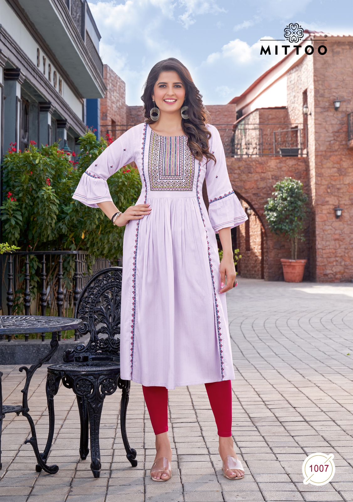 Mittoo Sargam Vol 2 Wrinkle Rayon Embroidery Work Fancy Kurtis For Ladies At Best Wholesale Rate Surat