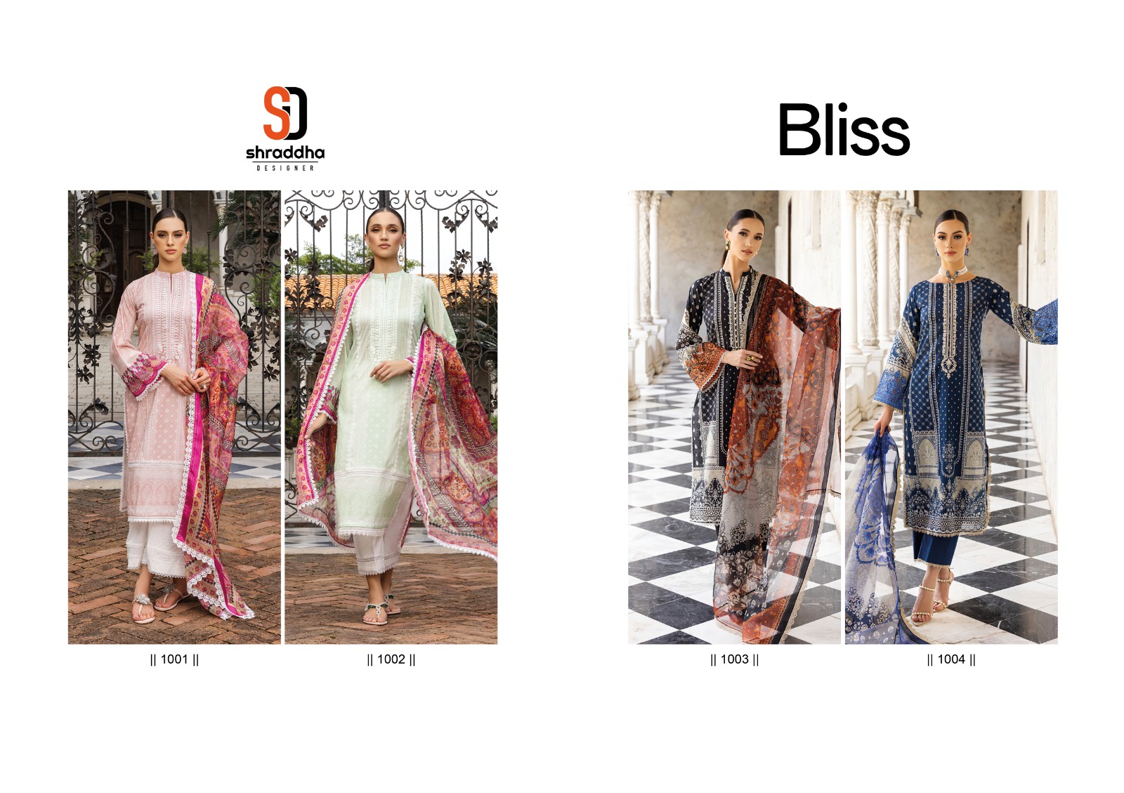 Sharaddha Designer Bliss Vol 1 Lawn Cotton Printed With Embroidery Patch Work Salwar Kameez Wholesaler Surat