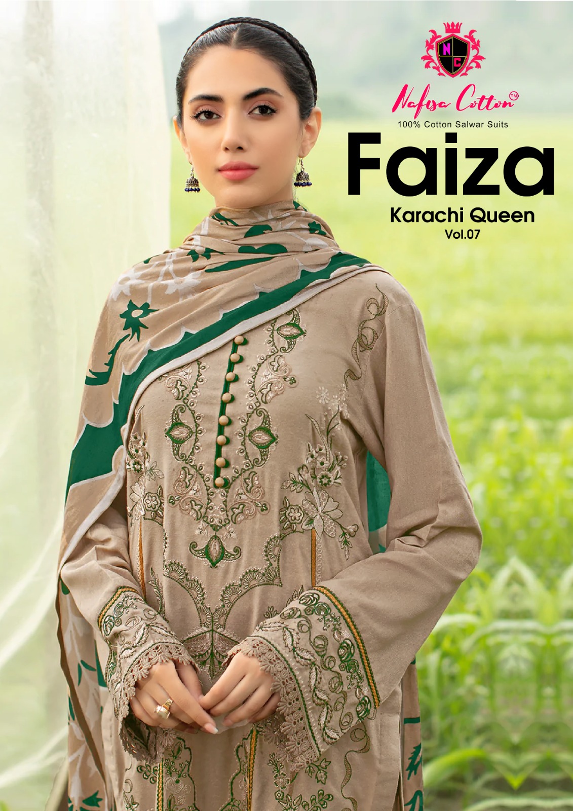 Nafisa Cotton Faiza Karachi Queen Vol 7 Printed Karachi Cotton Suits Wholesaler Surat