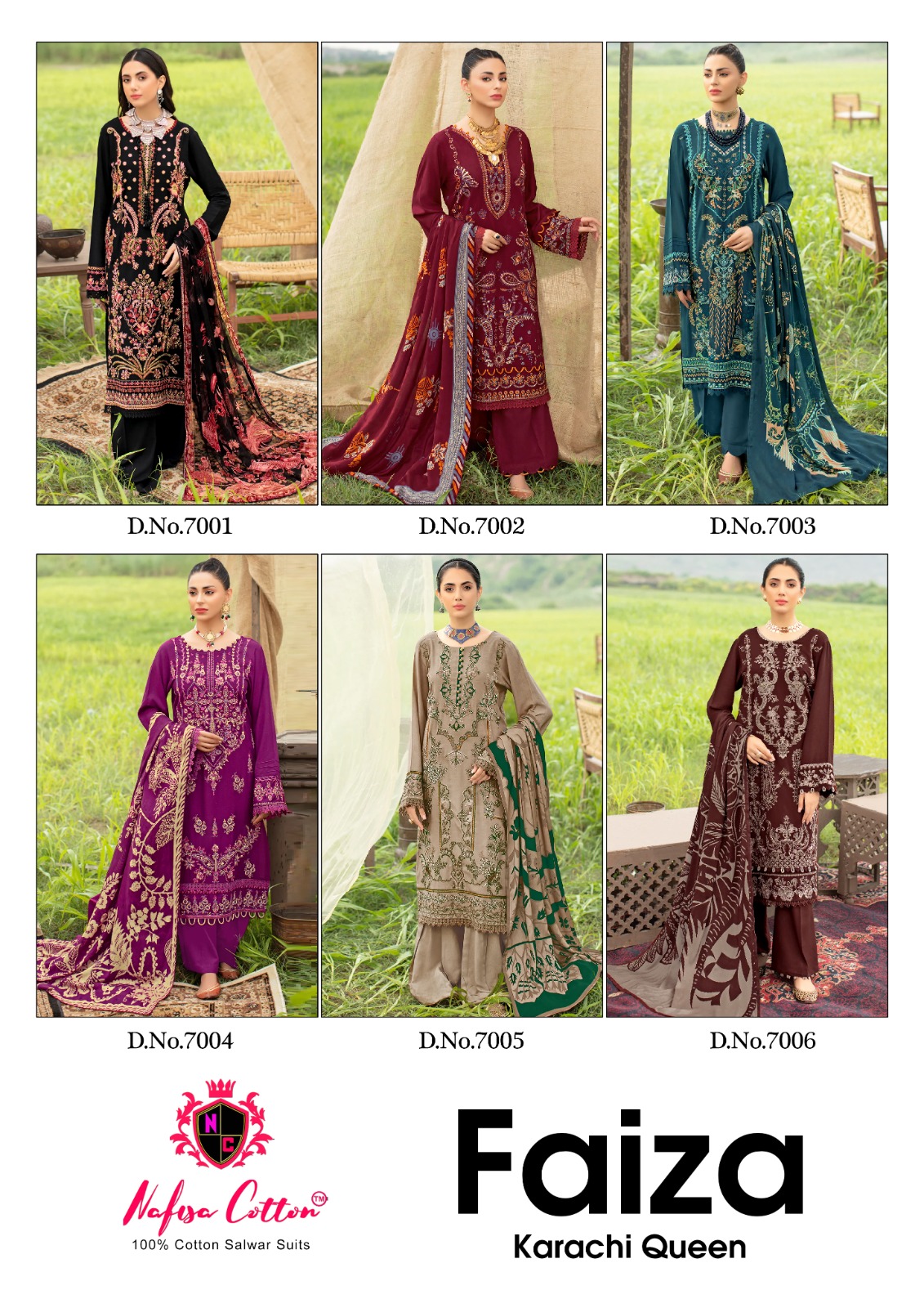 Nafisa Cotton Faiza Karachi Queen Vol 7 Printed Karachi Cotton Suits Wholesaler Surat