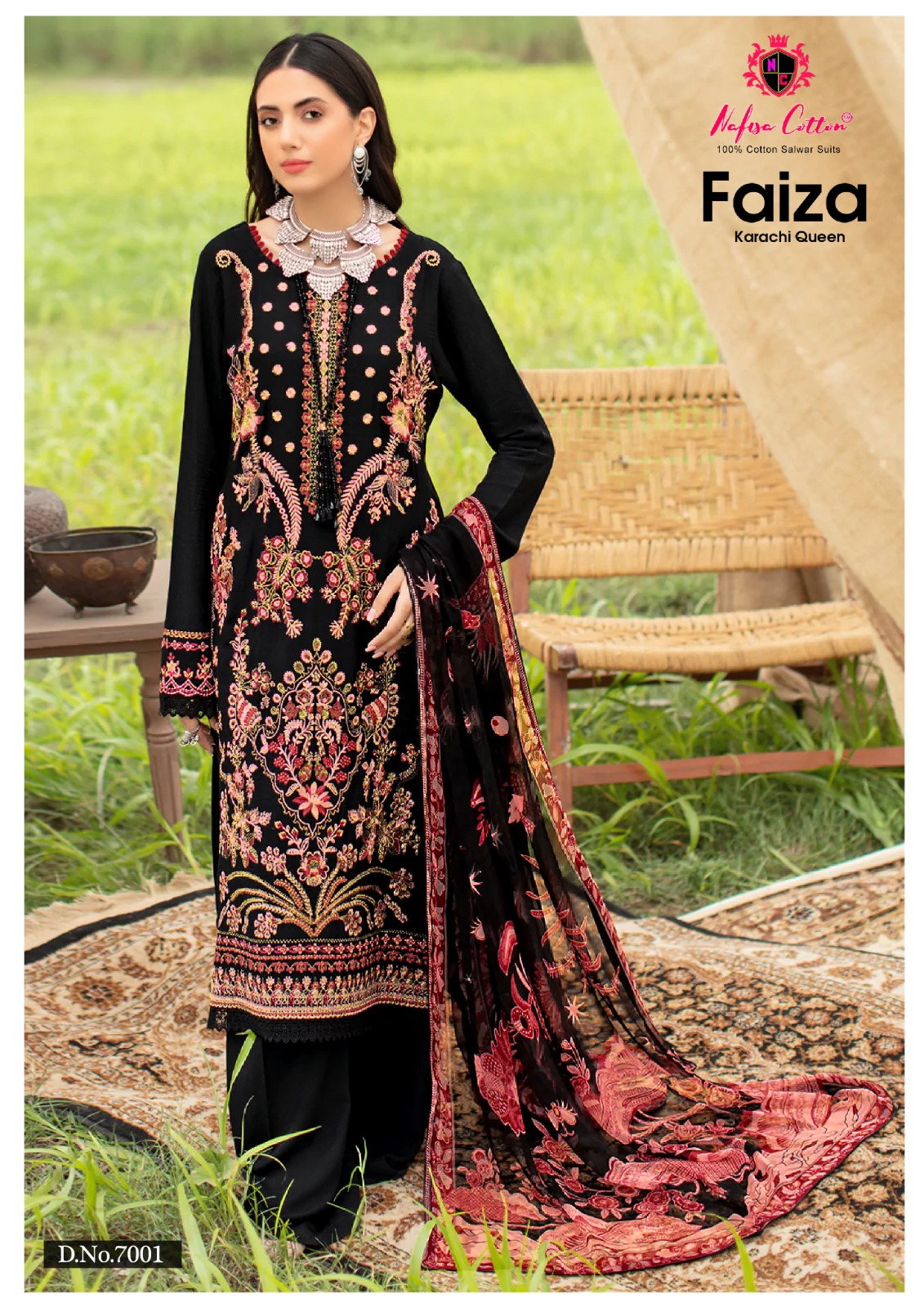 Nafisa Cotton Faiza Karachi Queen Vol 7 Printed Karachi Cotton Suits Wholesaler Surat