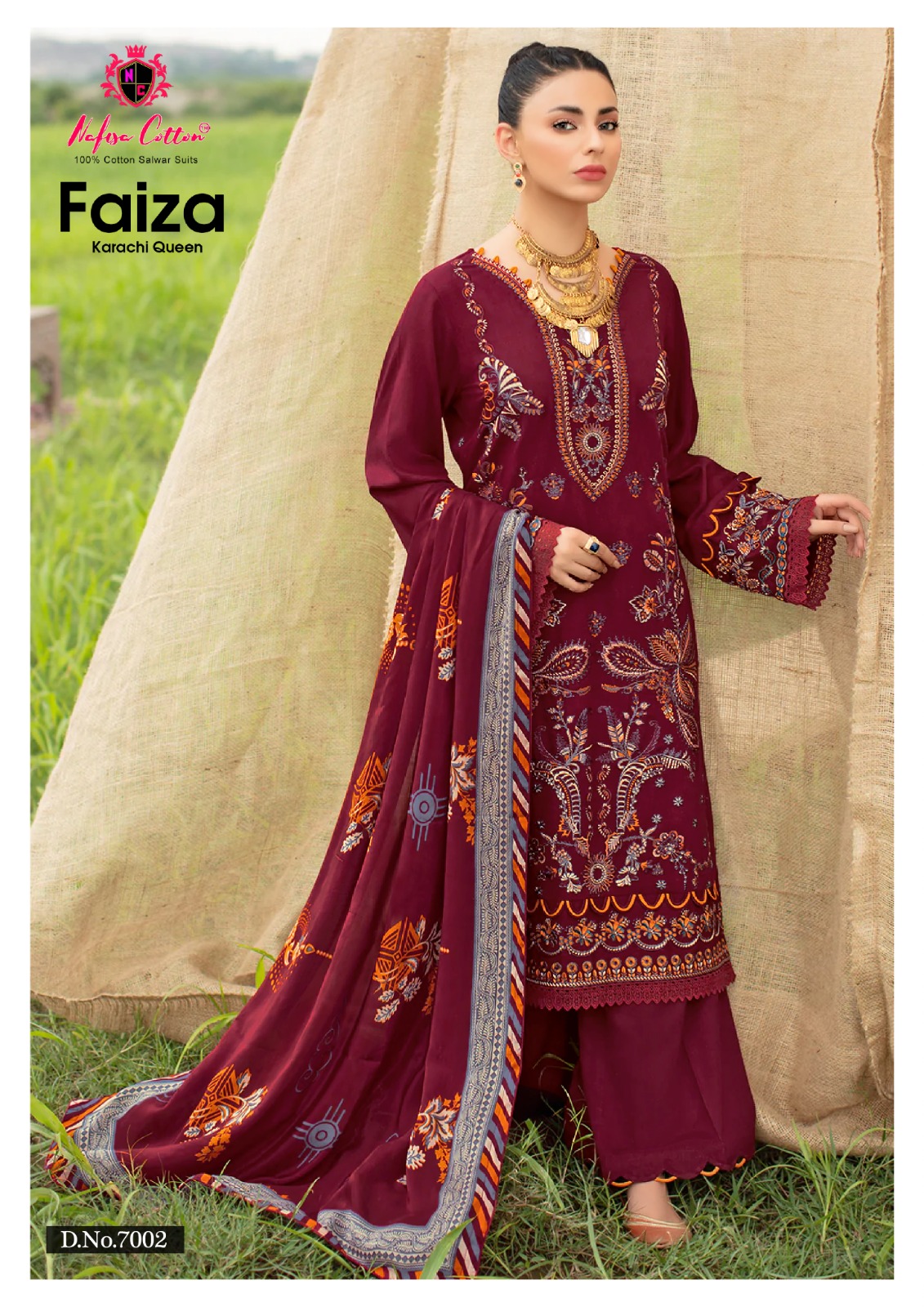 Nafisa Cotton Faiza Karachi Queen Vol 7 Printed Karachi Cotton Suits Wholesaler Surat