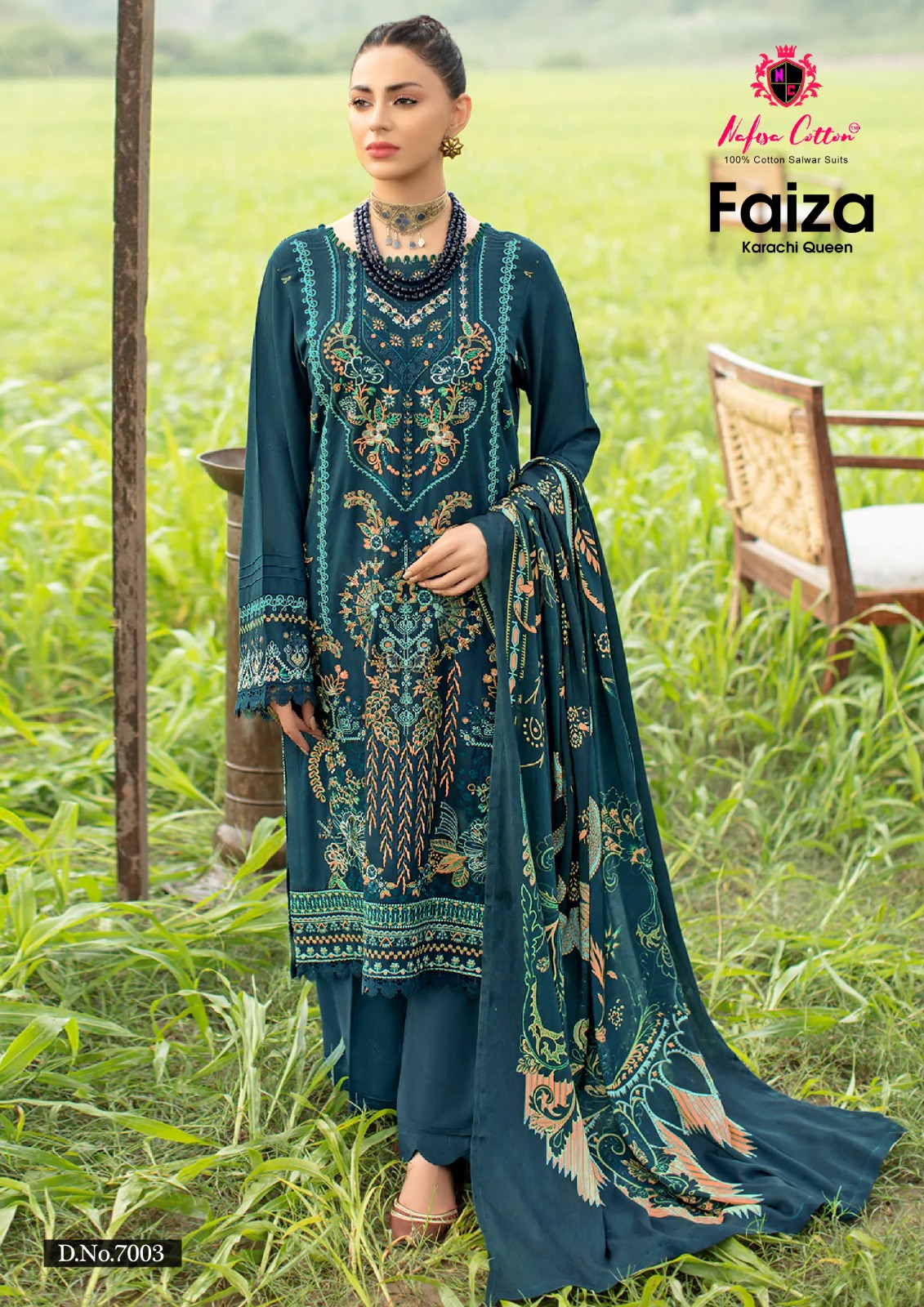 Nafisa Cotton Faiza Karachi Queen Vol 7 Printed Karachi Cotton Suits Wholesaler Surat