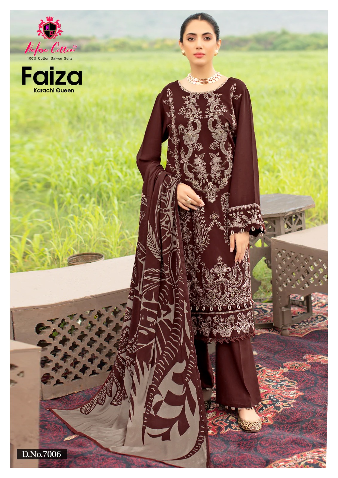 Nafisa Cotton Faiza Karachi Queen Vol 7 Printed Karachi Cotton Suits Wholesaler Surat