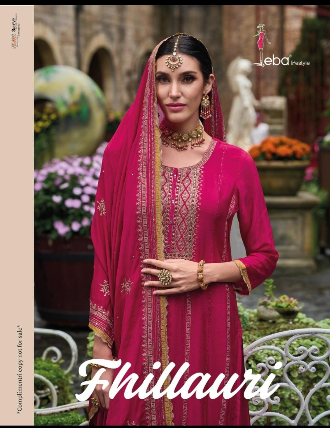 Eba Lifestyle Fhillauri Chinon With Heavy Embroidery Designer Festive Wear Suits Wholesaler Surat