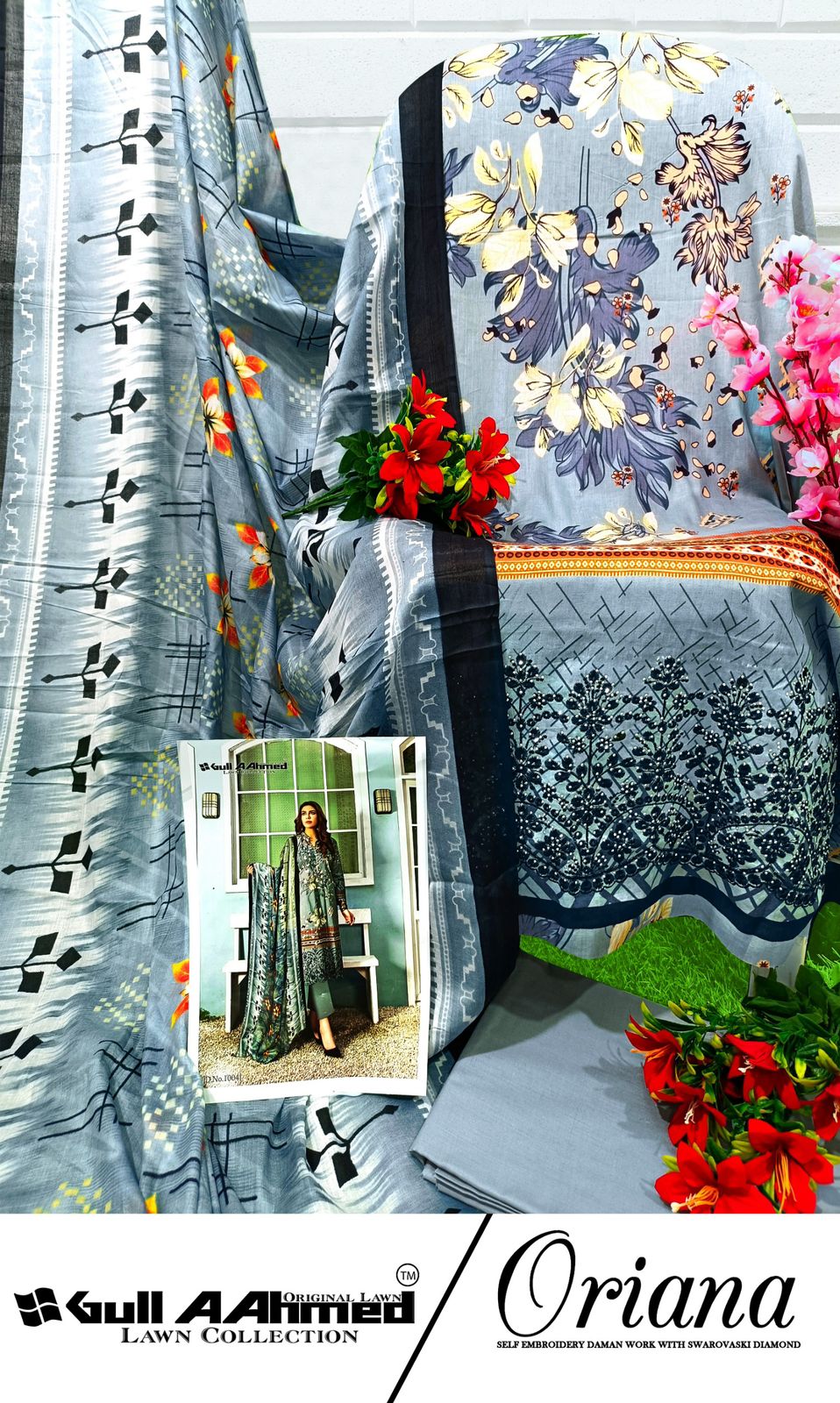 GULL AAHMED ORIANA LAWN COTTON DIGITAL PRINT SUIT