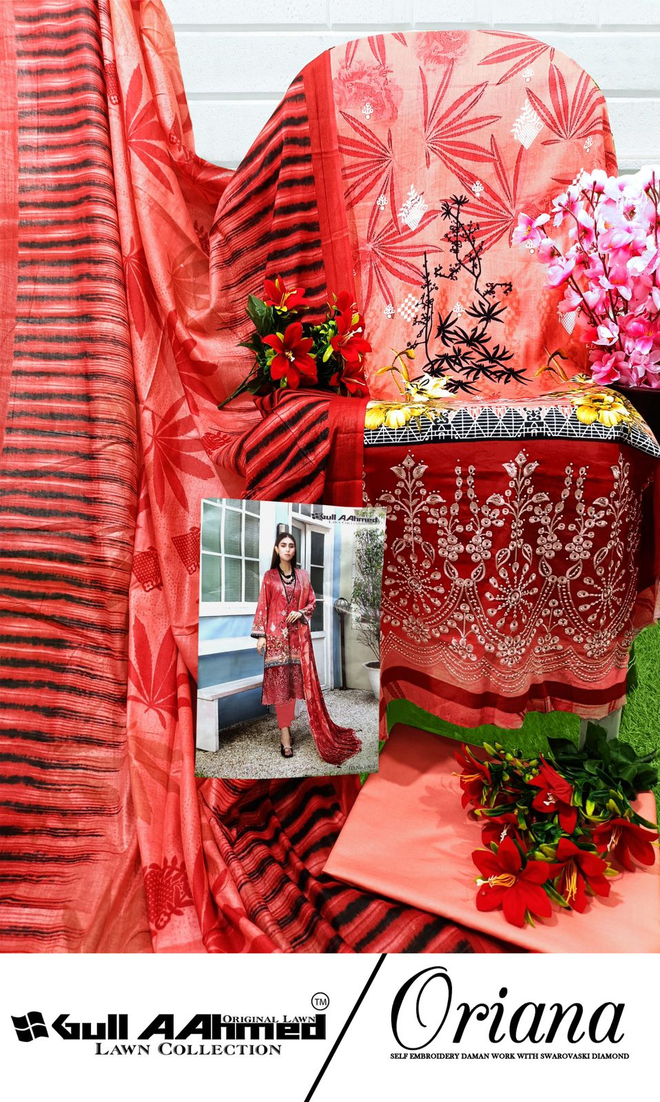 GULL AAHMED ORIANA LAWN COTTON DIGITAL PRINT SUIT