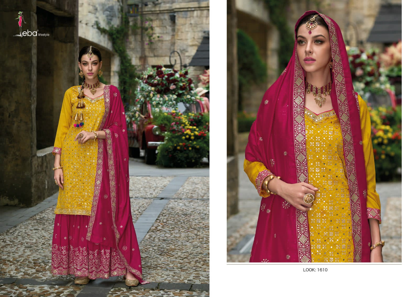 Eba Lifestyle Parul Premium Silk With Heavy Embroidery Designer Suits Wholesaler Surat