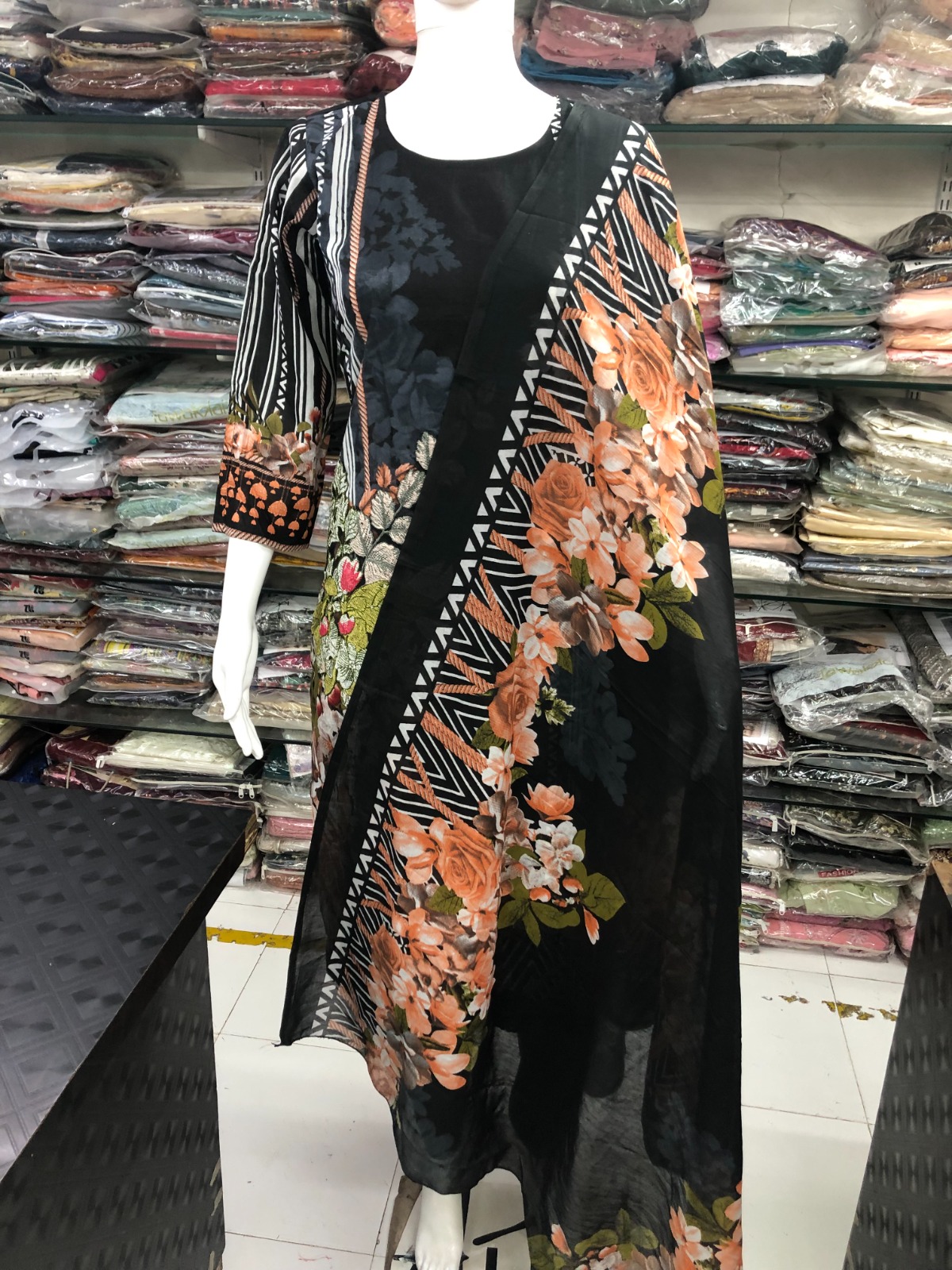 Sharaddha Designer Ready Made Collection Cotton Embroidery Designer Salwar Kameez Wholesaler Surat