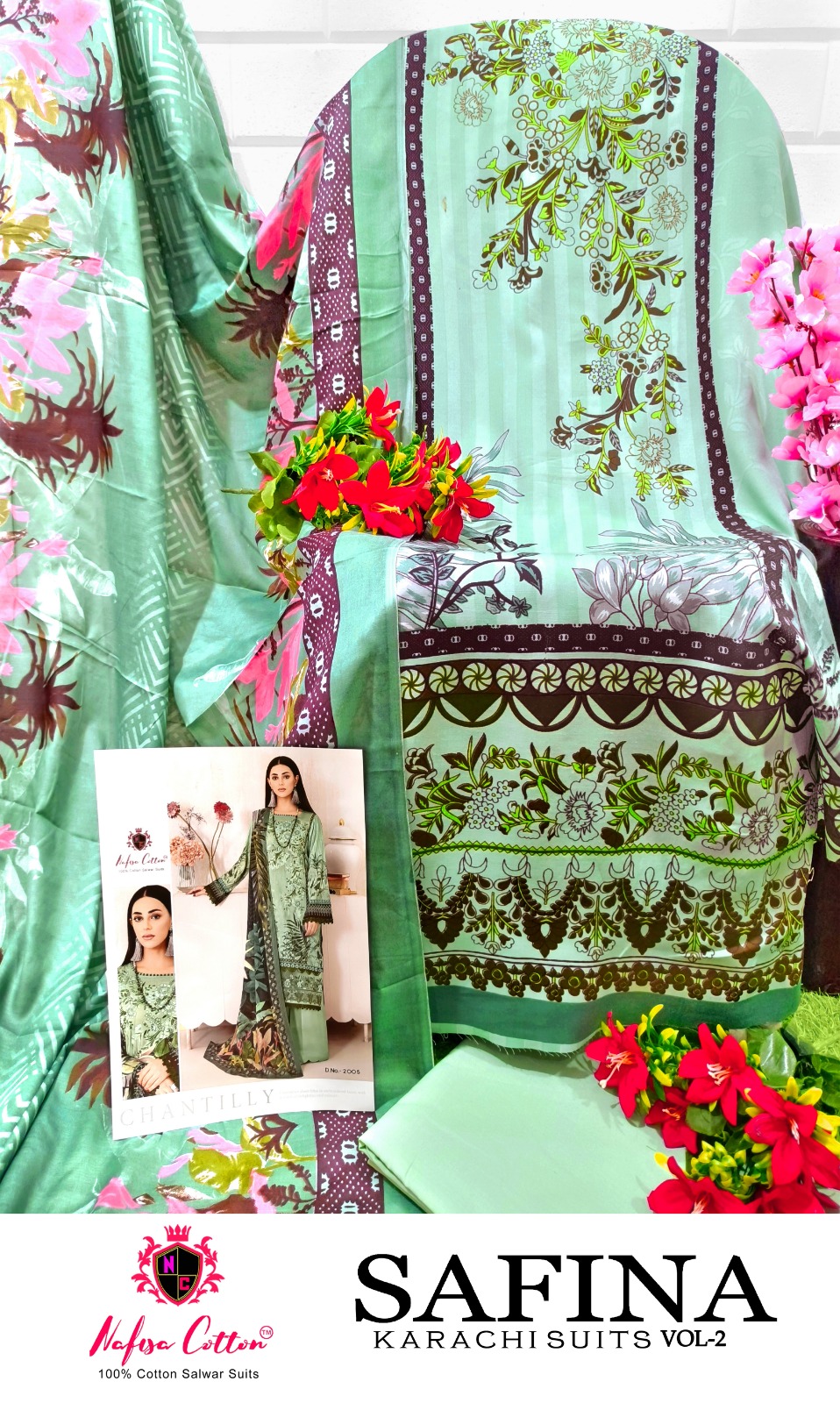 Nafisa Cotton Safina Vol 2 Cotton Digital Style Prints Salwar Suits Wholesaler Surat
