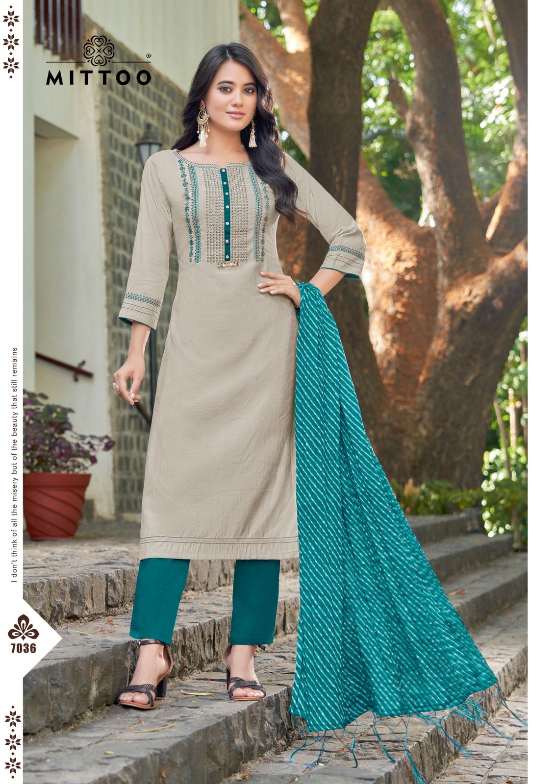 Mittoo Bansri Vol 4 Rayon Weaving Hand Work Designer Fancy Kurti Combo Set Wholesaler Surat