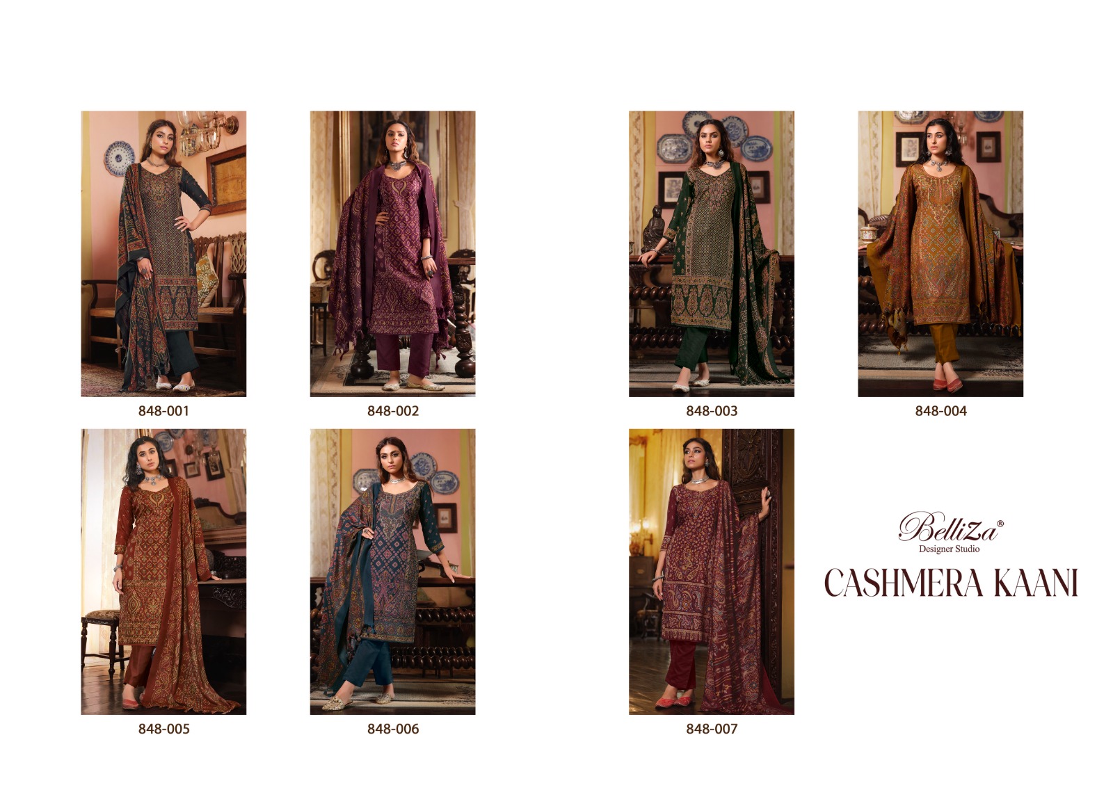 BELLIZA DESIGNER STUDIO CASHMERA KAANI WOOLEN PASHMINA SUIT