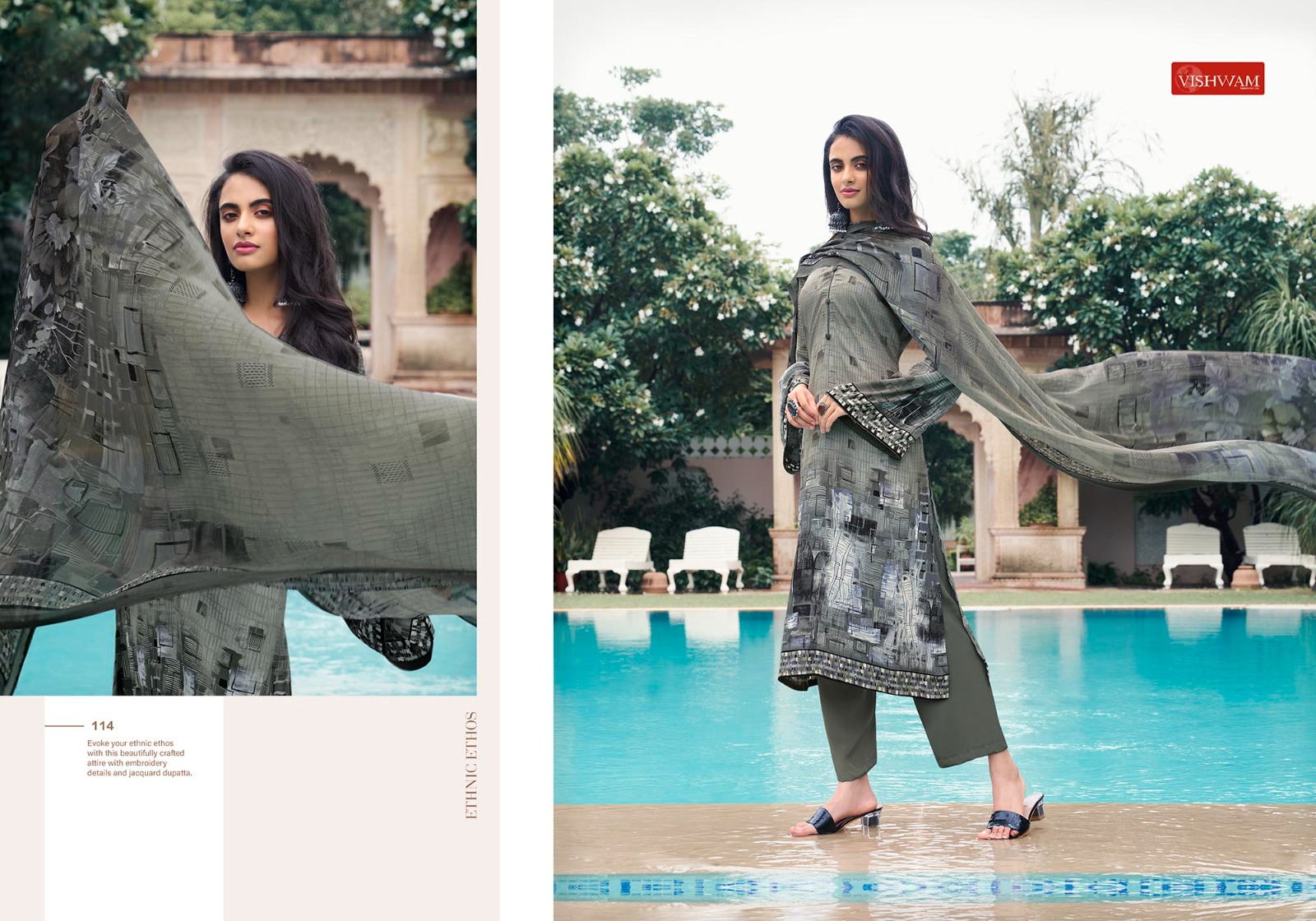 VISHWAM FABRICS ESPRESSO DIGITAL PRINT CREPE SUIT