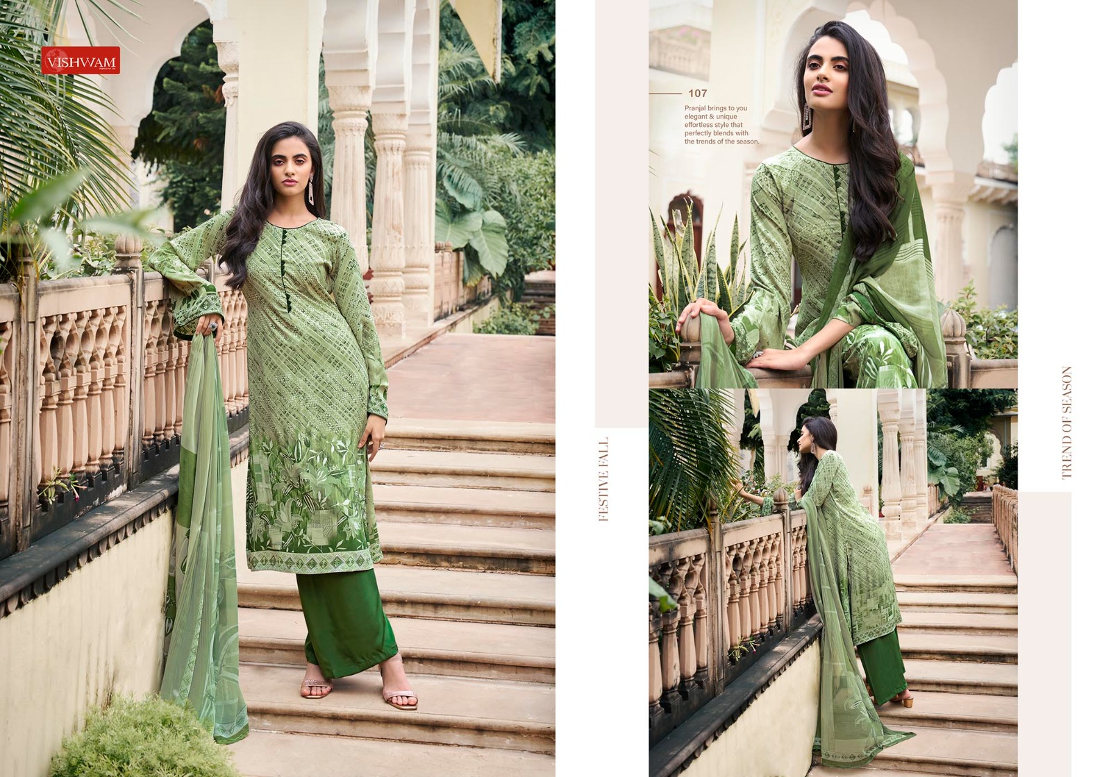 VISHWAM FABRICS ESPRESSO DIGITAL PRINT CREPE SUIT
