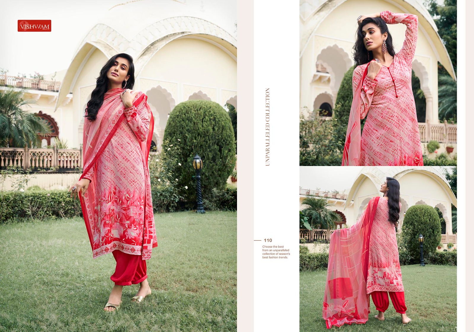 VISHWAM FABRICS ESPRESSO DIGITAL PRINT CREPE SUIT