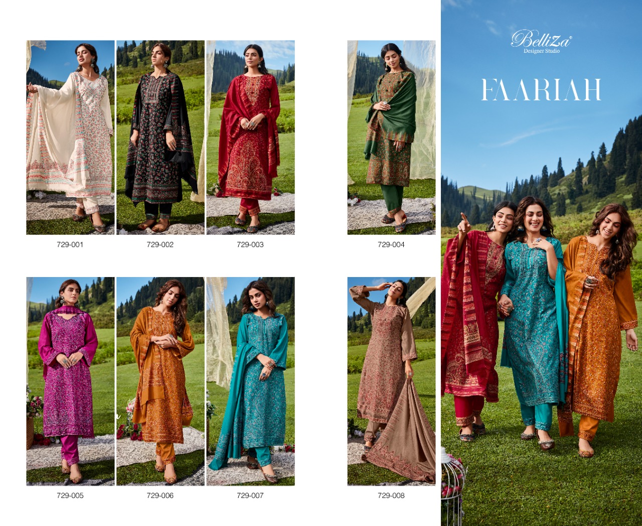 BELLIZA DESIGNER STUDIO FAARIAH WOOLEN PASHMINA DESIGNER SUIT