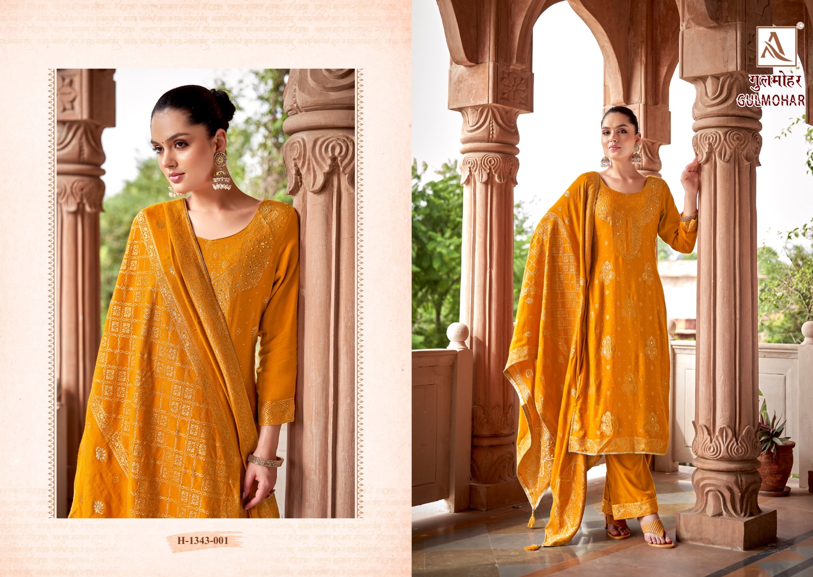 ALOK SUITS GULMOHAR VISCOSE PASHMINA DESIGNER SUIT