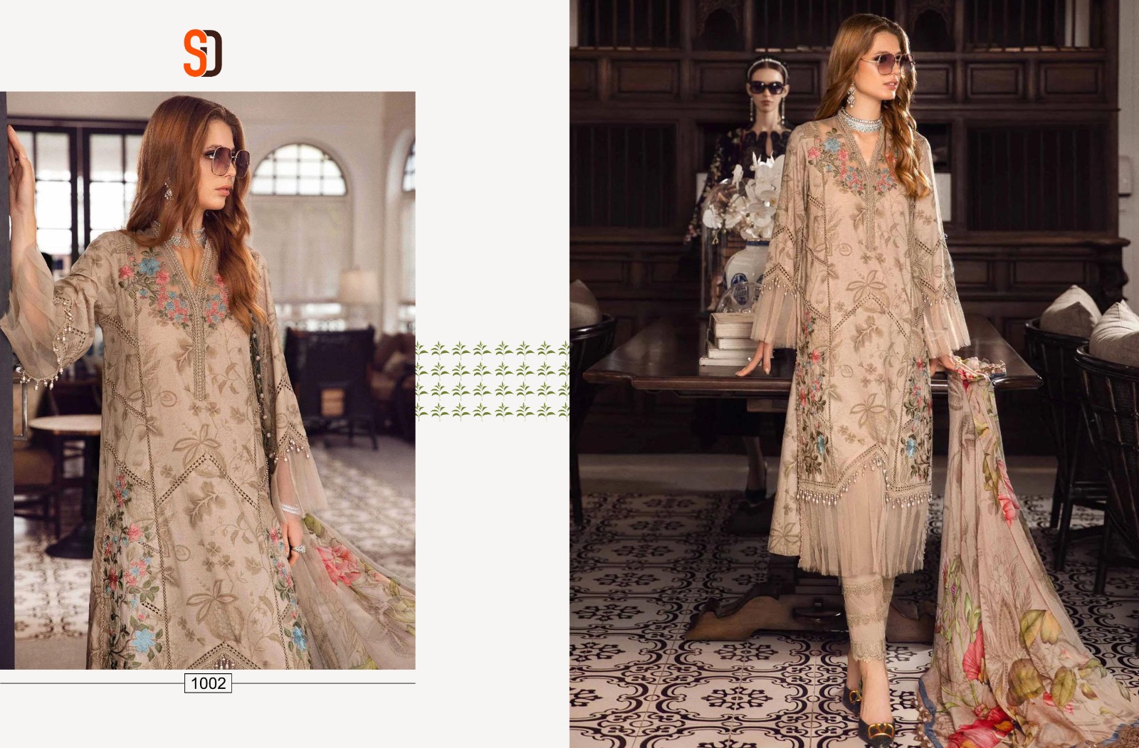 Sharaddha Designer  M Print Vol 16 Lawn Cotton Printed With Patch Embroidery Salwar Kameez Wholesaler Surat