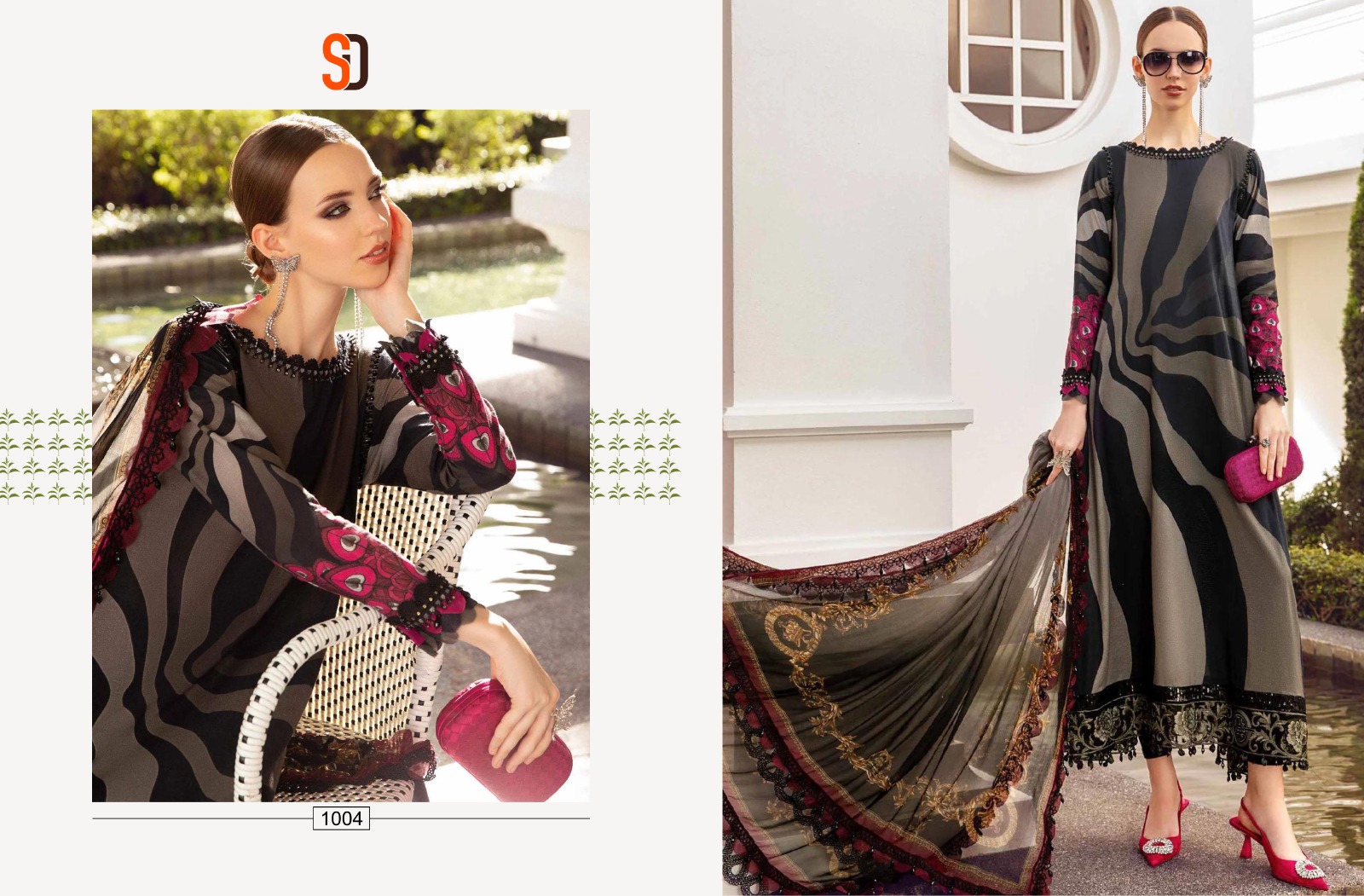 Sharaddha Designer  M Print Vol 16 Lawn Cotton Printed With Patch Embroidery Salwar Kameez Wholesaler Surat
