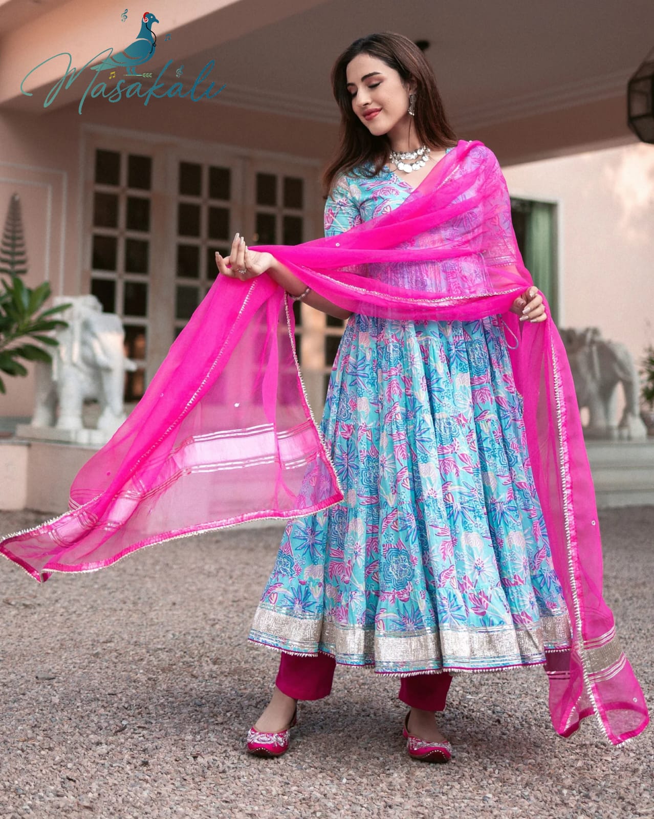 Mf Masakali Vol 3 Digital Printed Silk Fancy Designer Party Wear Gown With Bottom & Dupatta Wholesaler Surat