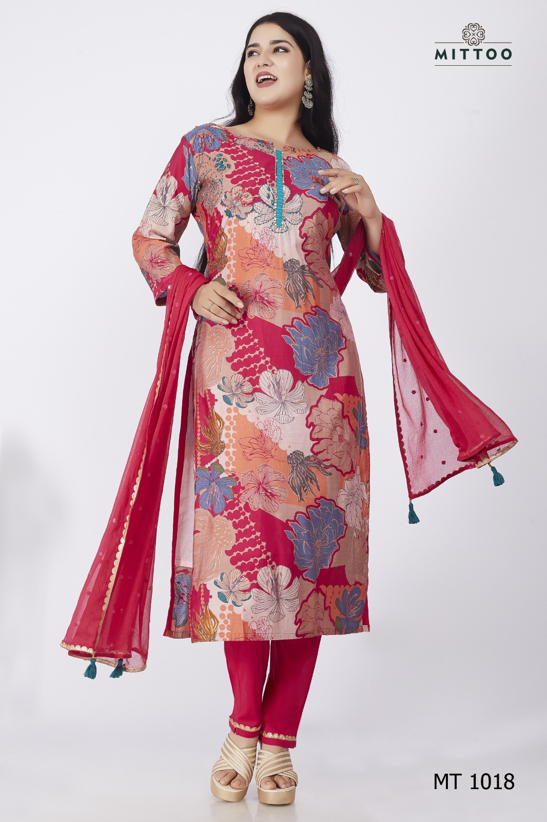 Mittoo Pick & Choose Collection Modal Print With Designer Fancy Kurti Combo Set Wholesaler Surat