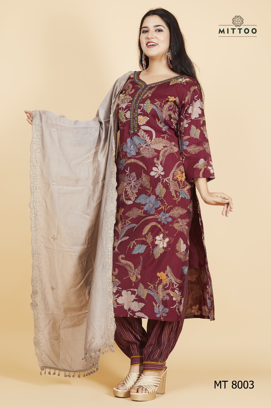 Mittoo Pick & Choose Collection Modal Print With Designer Fancy Kurti Combo Set Wholesaler Surat