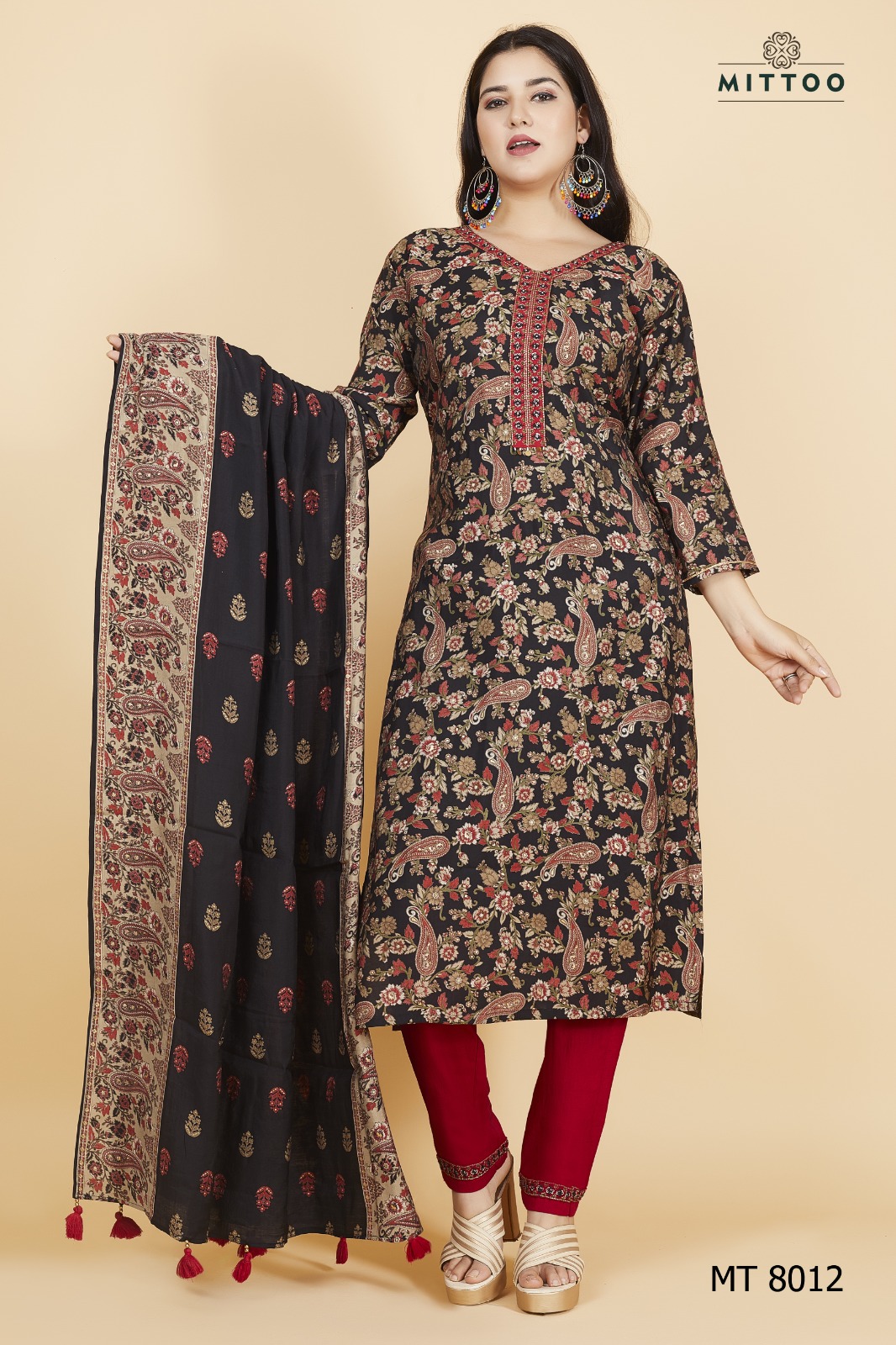 Mittoo Pick & Choose Collection Modal Print With Designer Fancy Kurti Combo Set Wholesaler Surat