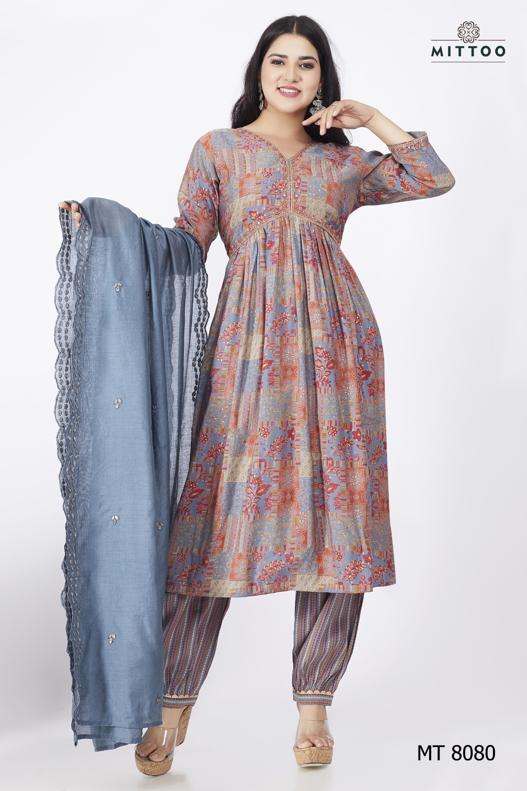 Mittoo Pick & Choose Collection Modal Print With Designer Fancy Kurti Combo Set Wholesaler Surat