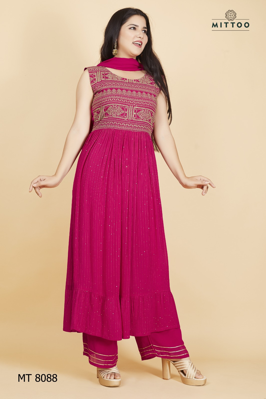 Mittoo Pick & Choose Collection Modal Print With Designer Fancy Kurti Combo Set Wholesaler Surat