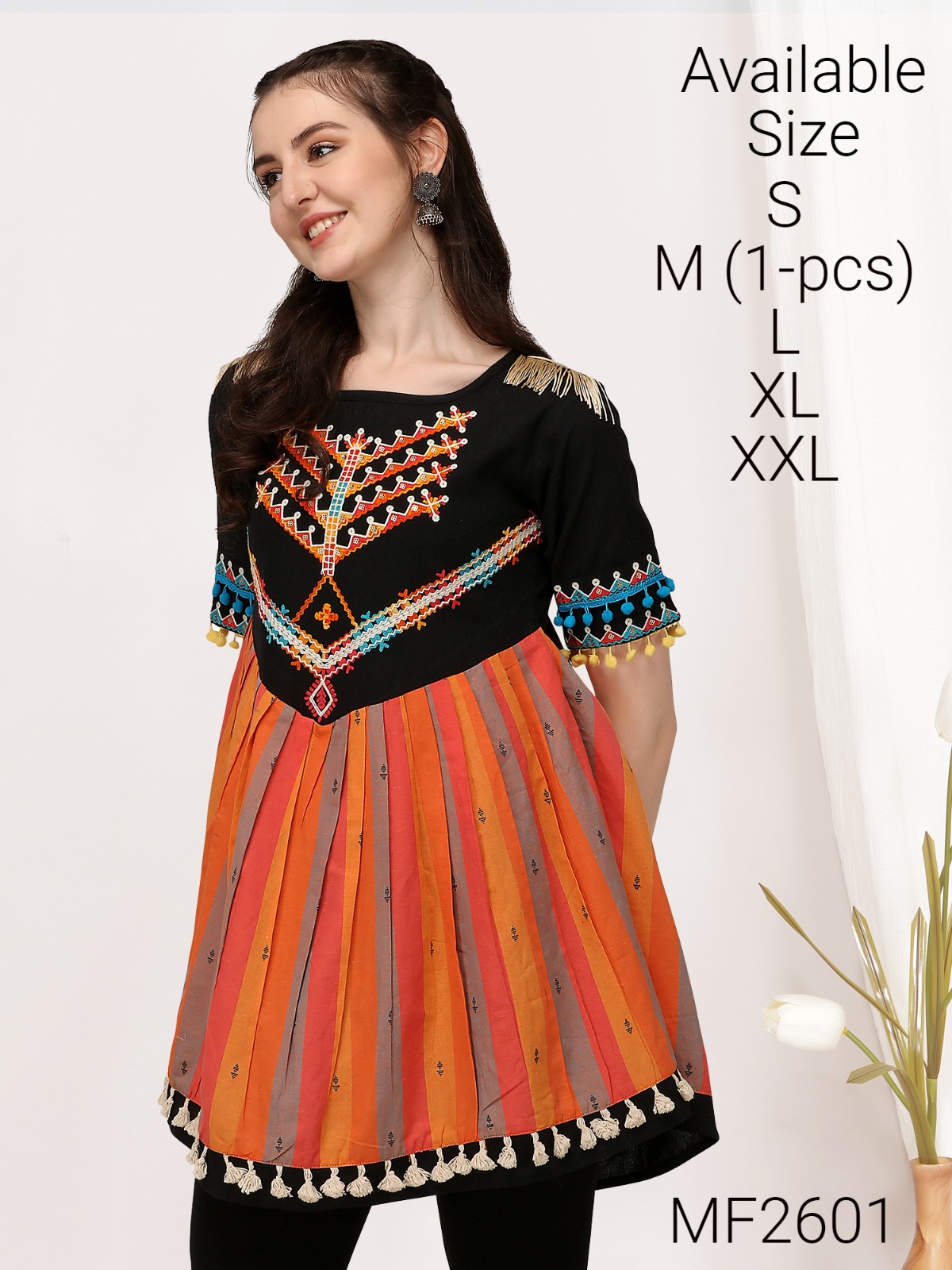 Mesmora Navrang Cotton Long Kedia Tops At Best Wholesale Rate Surat