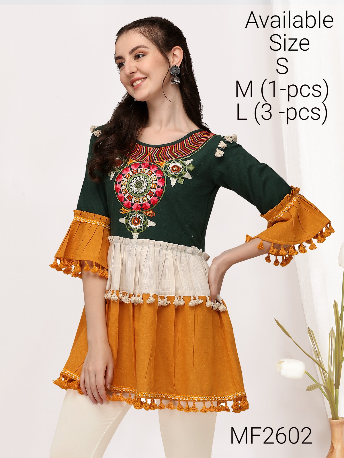 Mesmora Navrang Cotton Long Kedia Tops At Best Wholesale Rate Surat