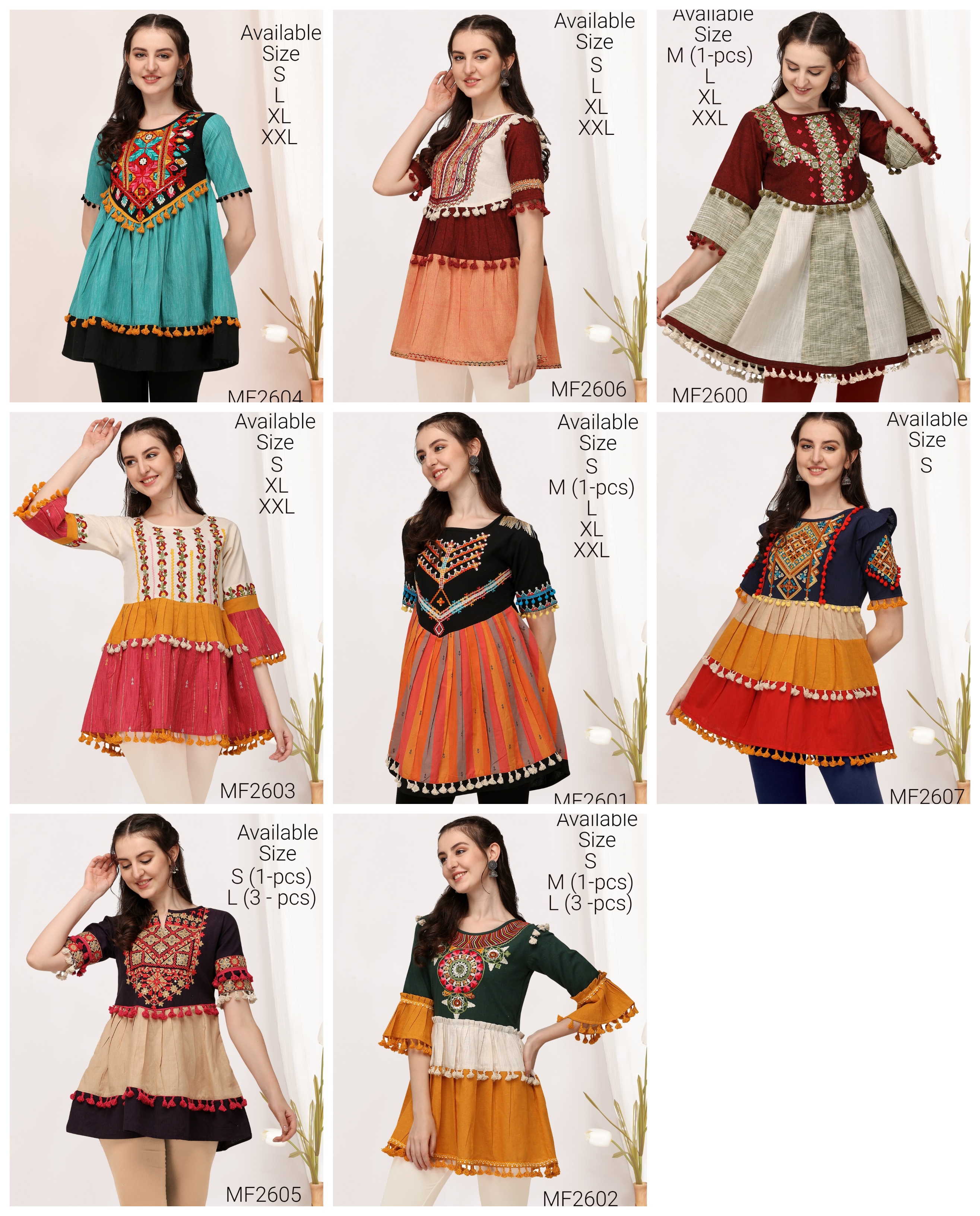 Mesmora Navrang Cotton Long Kedia Tops At Best Wholesale Rate Surat