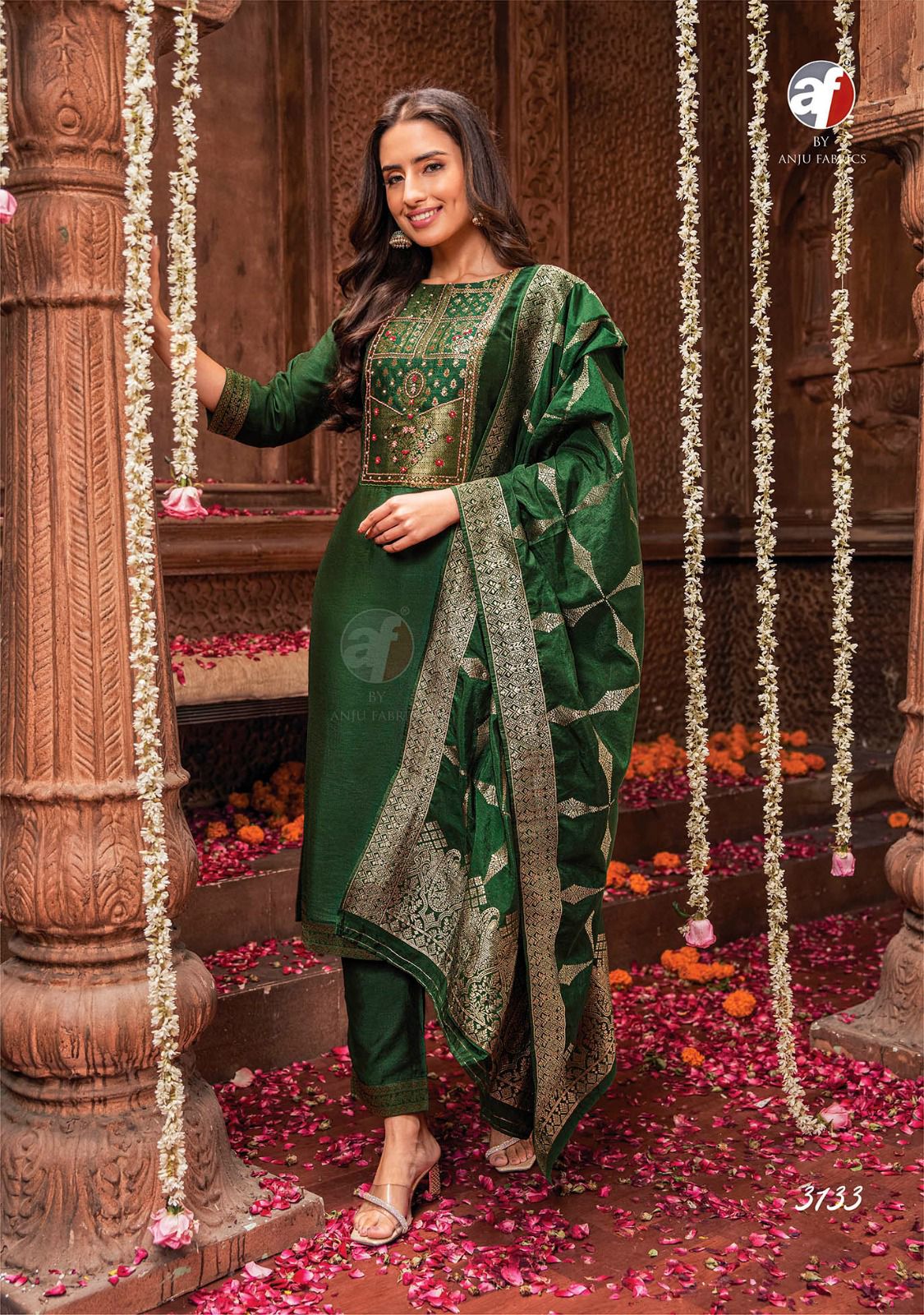  ANJU FABRICS PALKI VOL 3 HEAVY DESIGNER SUIT