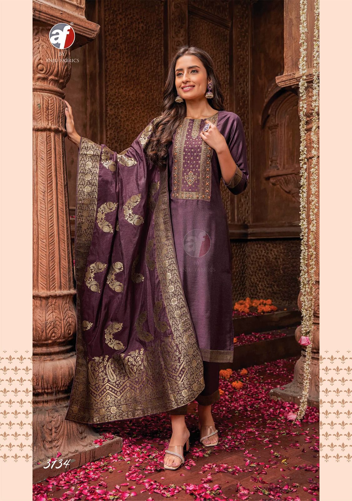  ANJU FABRICS PALKI VOL 3 HEAVY DESIGNER SUIT
