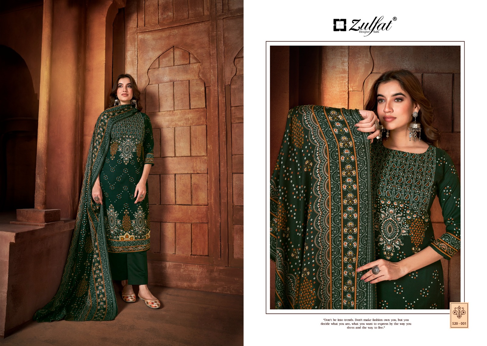 ZULFAT DESIGNER SUITS RIYANA PAHMINA DIGITAL PRINT SALWAR SUIT
