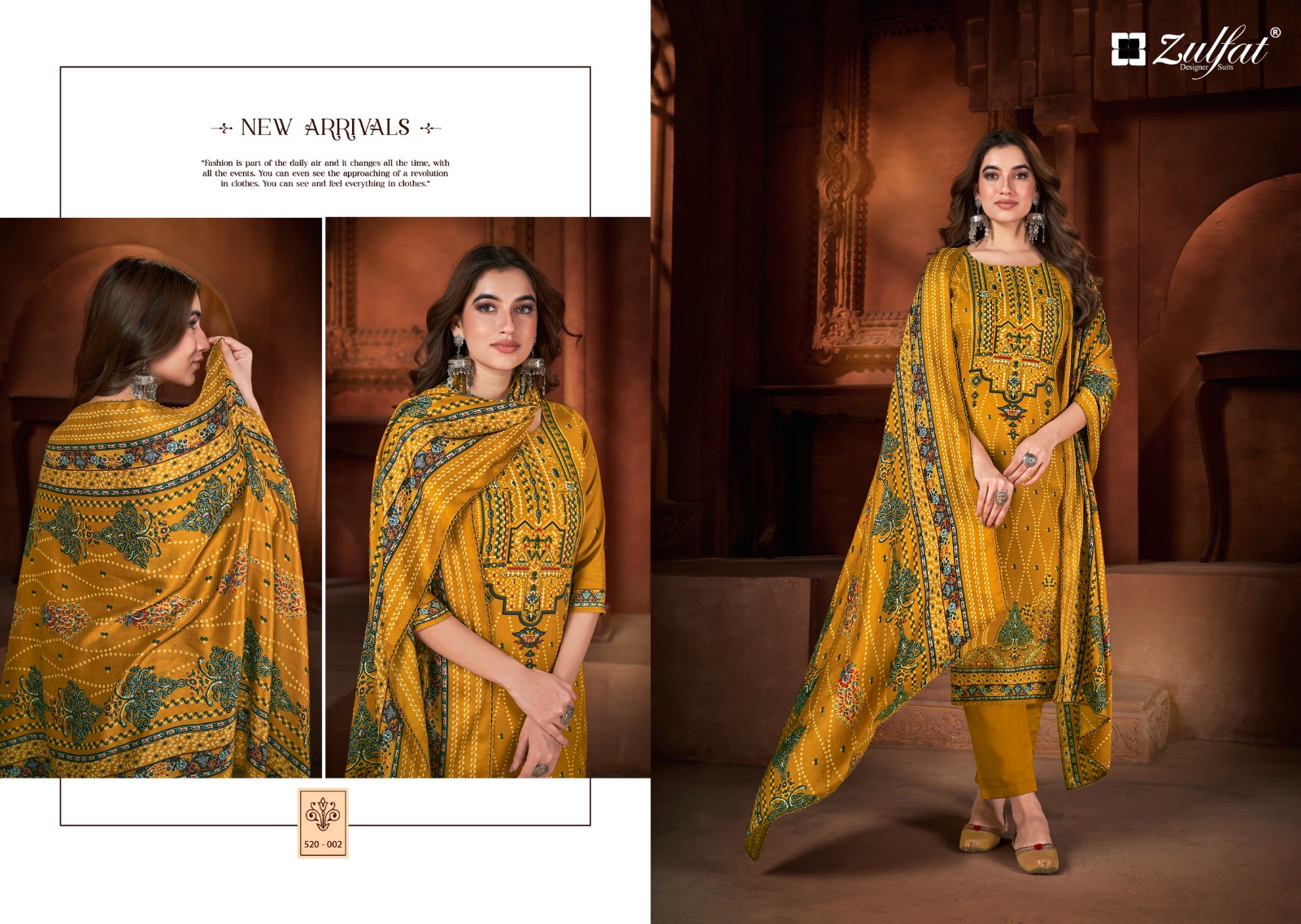 ZULFAT DESIGNER SUITS RIYANA PAHMINA DIGITAL PRINT SALWAR SUIT