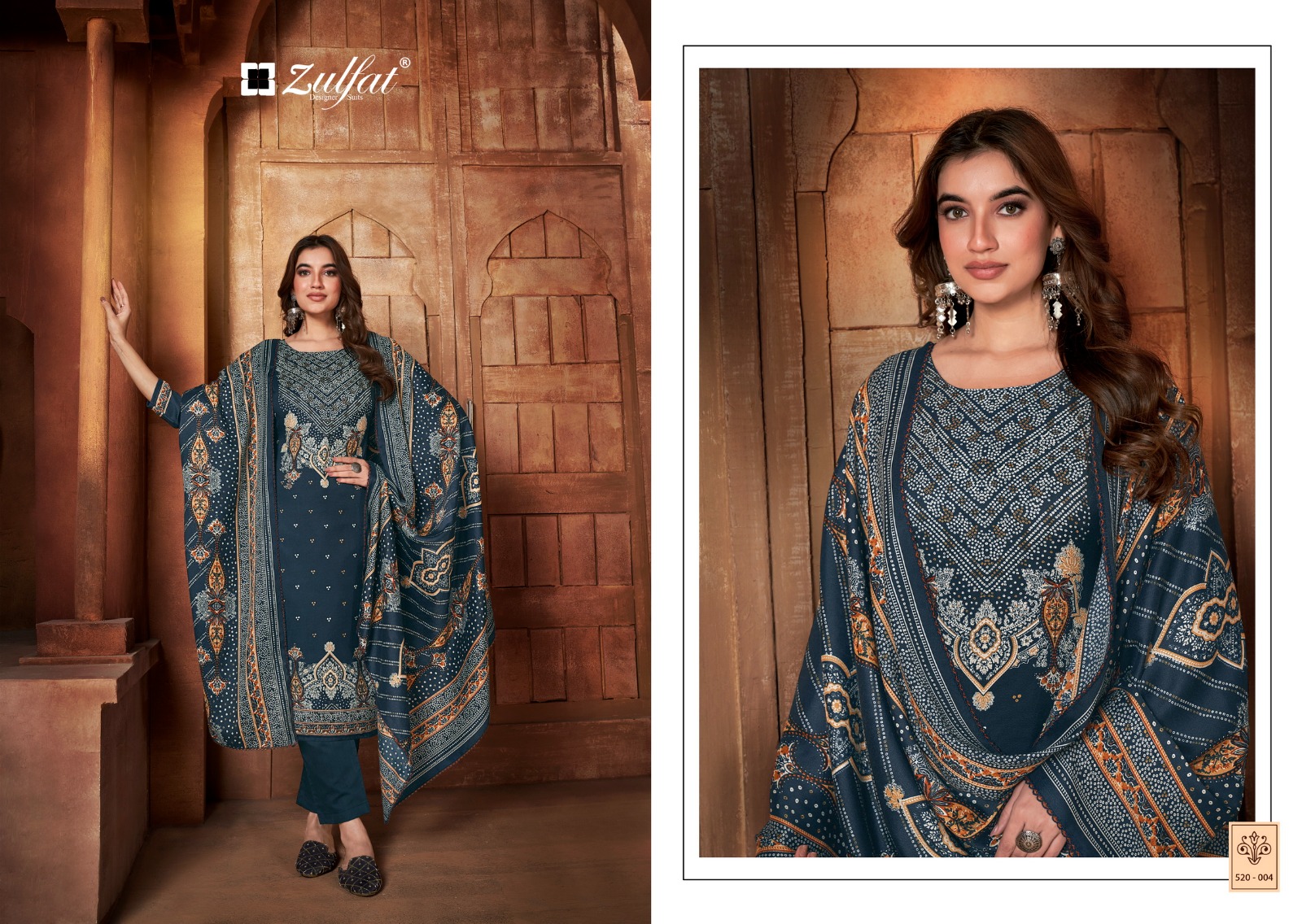 ZULFAT DESIGNER SUITS RIYANA PAHMINA DIGITAL PRINT SALWAR SUIT