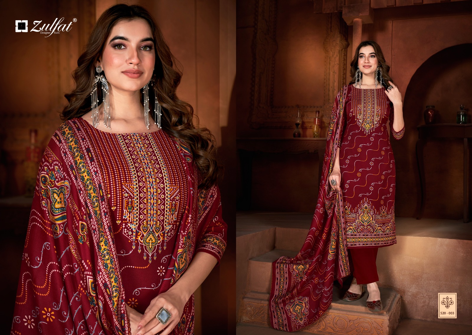 ZULFAT DESIGNER SUITS RIYANA PAHMINA DIGITAL PRINT SALWAR SUIT